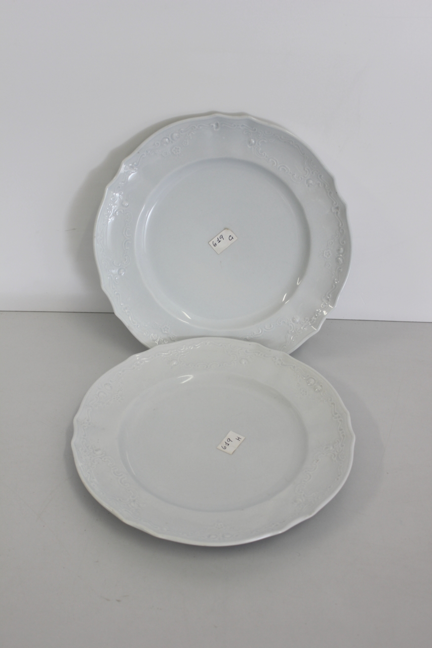 piatto piano, coppia - ambito friulano (seconda metà sec. XX)