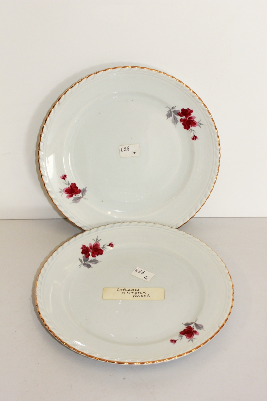 piatto piano, coppia - ambito friulano (seconda metà sec. XX)