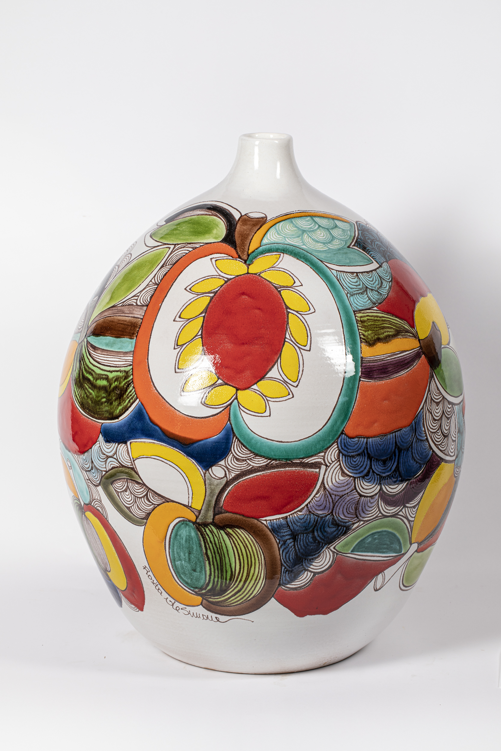 motivi decorativi fitomorfi (vaso, opera isolata) di De Simone Rosita (ultimo quarto XX)