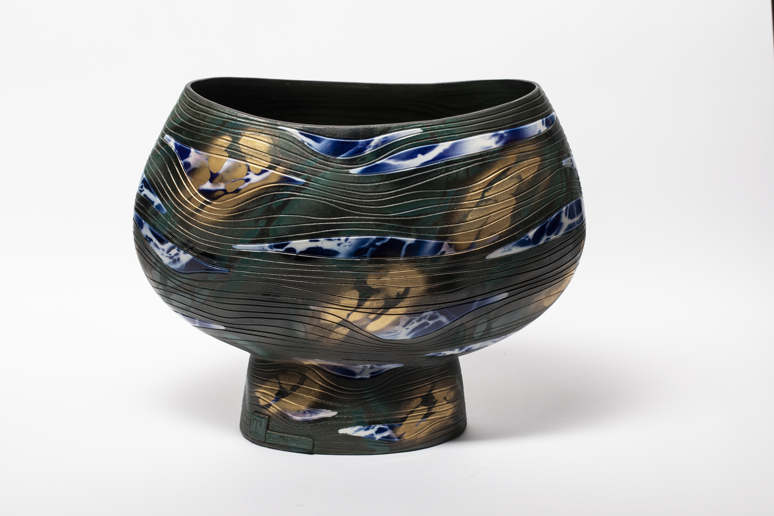 motivi geometrici (vaso, opera isolata) di Tasca Edoardo (fine XX)