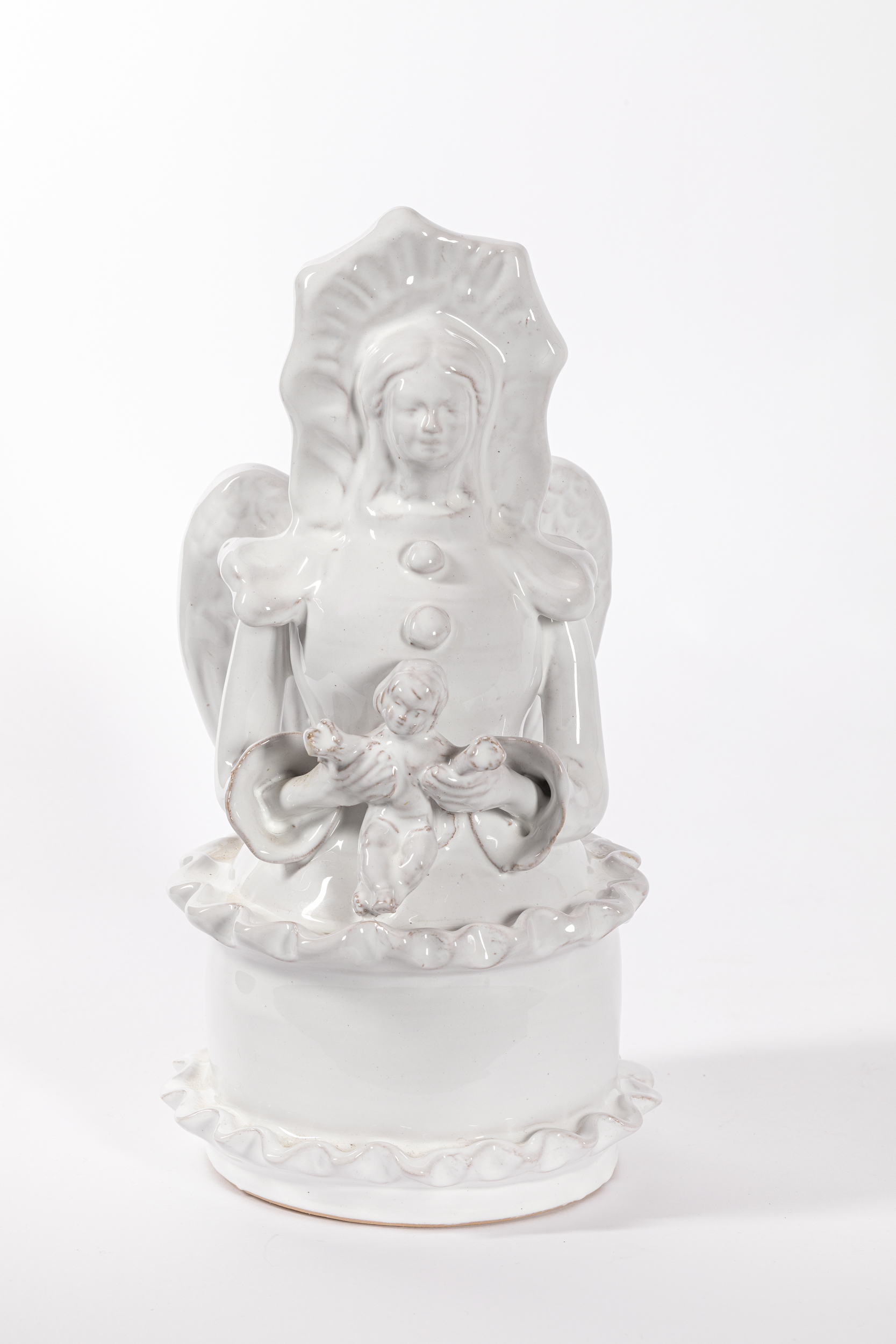 Madonna con Bambino (candelabro - a statuetta, opera isolata) di Fratantoni Ceramiche (inizio XXI)