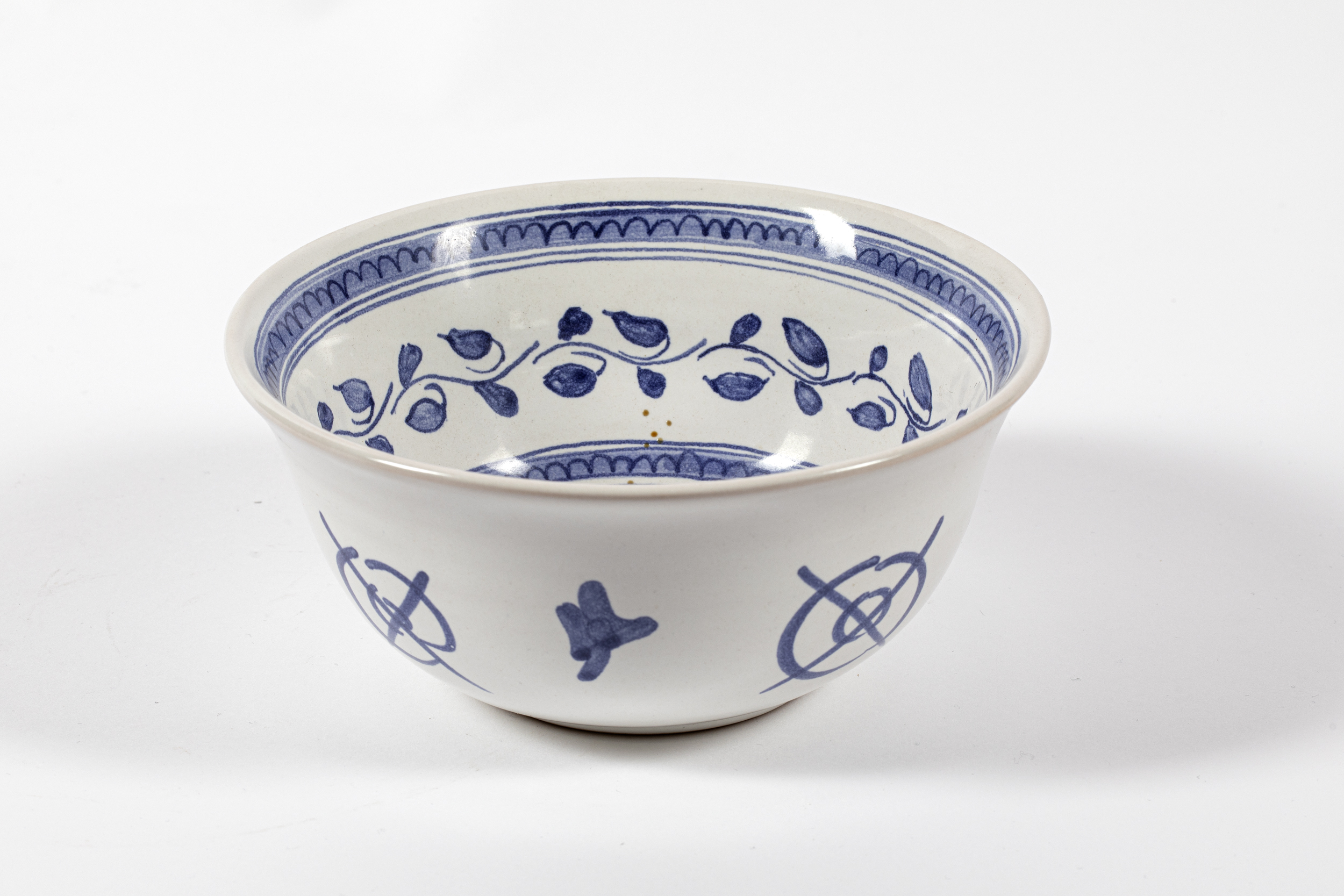 motivi vegetali (ciotola, opera isolata) di Monti Vittoria, Timoncini Giuseppe (ultimo quarto XX)