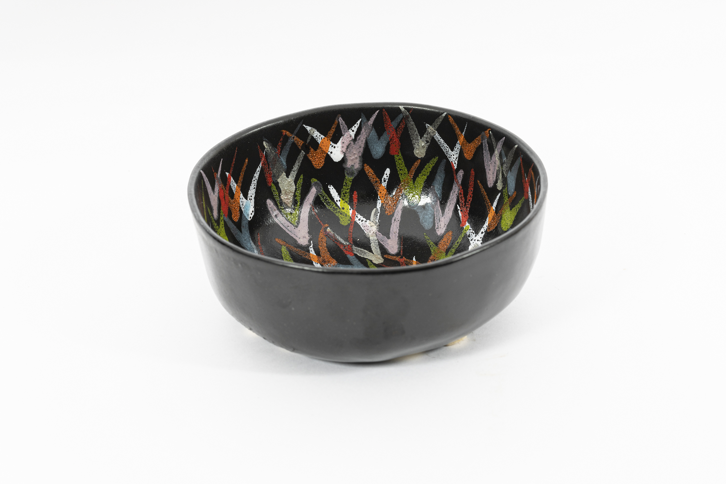 Trittico, motivi geometrici (ciotola, elemento d'insieme) di Ceramiche Zanolli (fine XX)