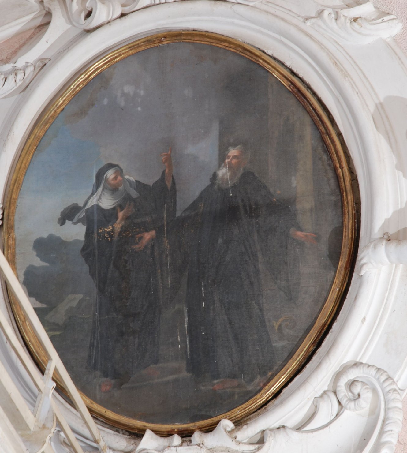 San Benedetto visita Santa Scolastica (dipinto) di Sagrestani Giovanni Camillo (inizio sec. XVIII)