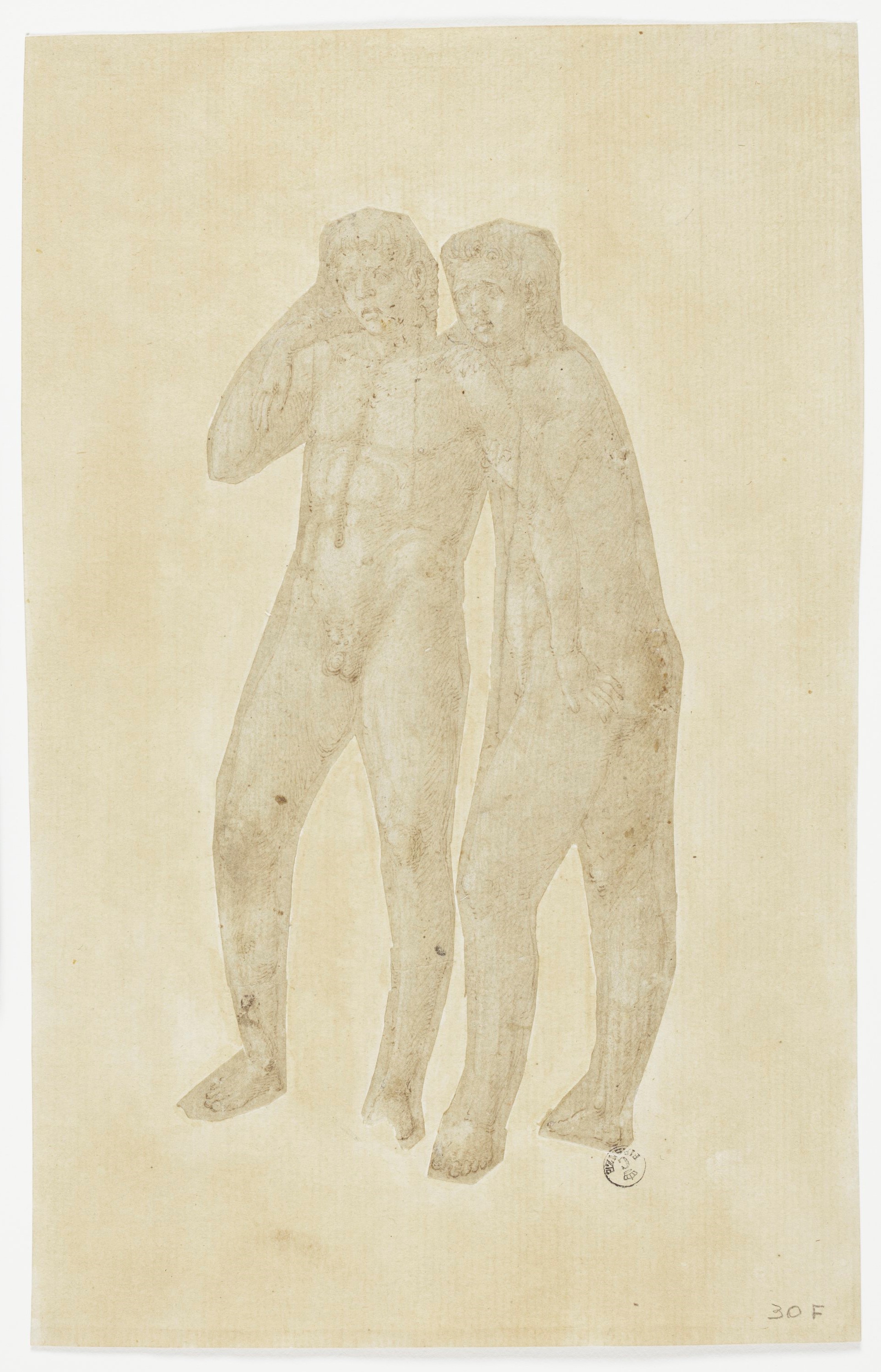 Adamo ed Eva cacciati dal Paradiso Terrestre (disegno) - ambito toscano (prima metà XV)