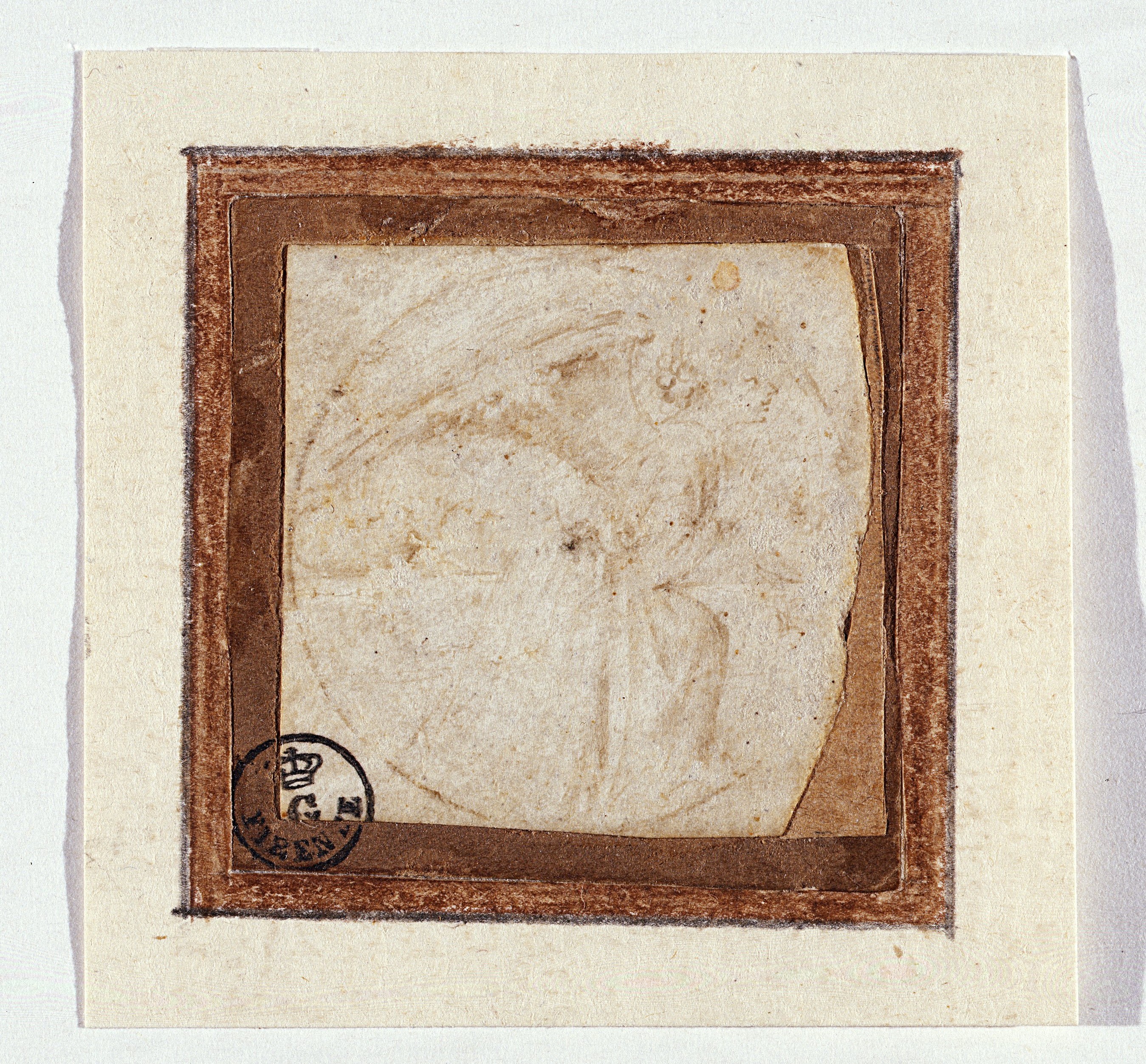 Angelo genuflesso (disegno) di Giovanni da Fiesole detto Beato Angelico (scuola) (prima metà XV)
