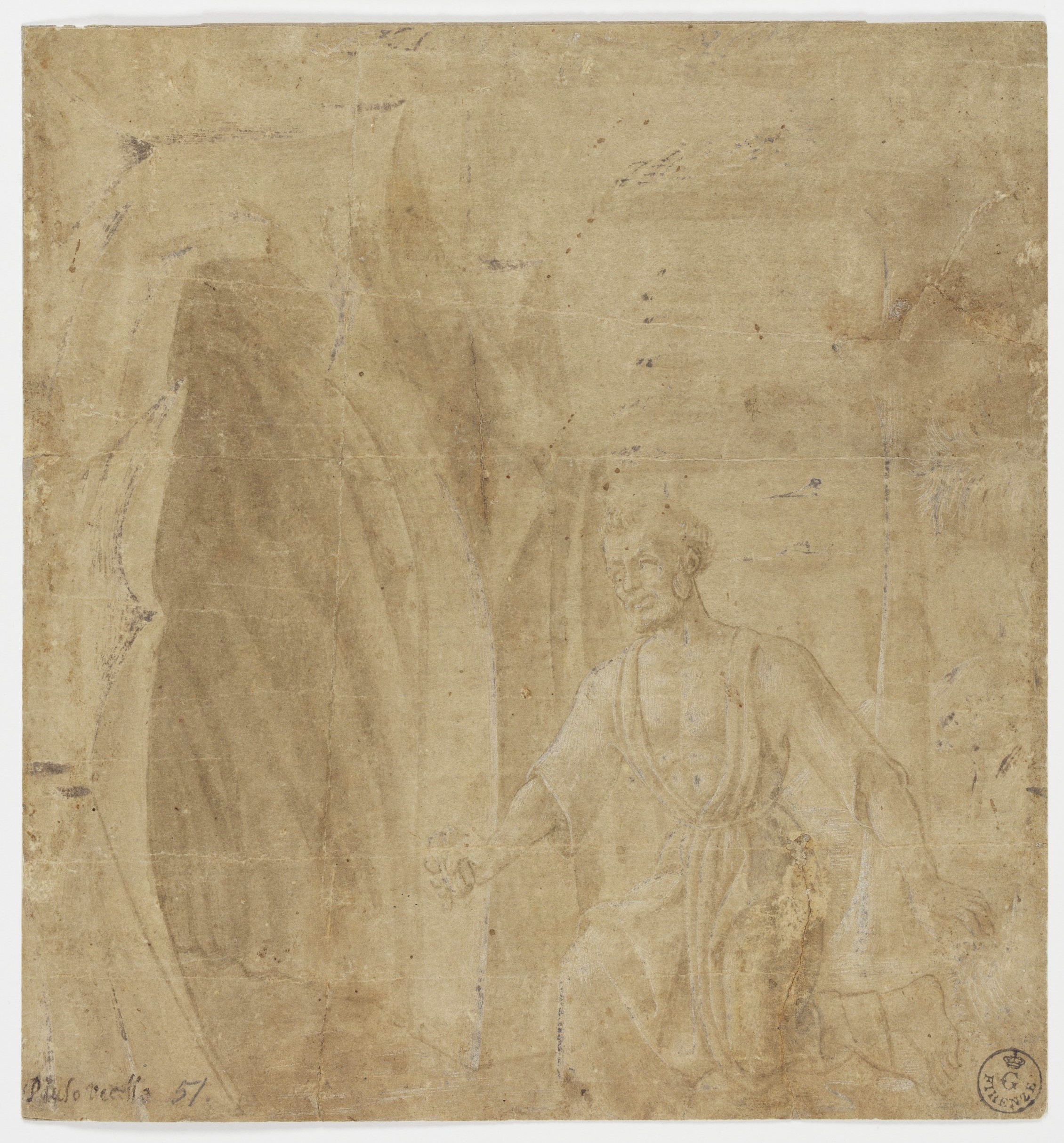 San Girolamo (disegno) di Maestro di Pratovecchio (metà XV)