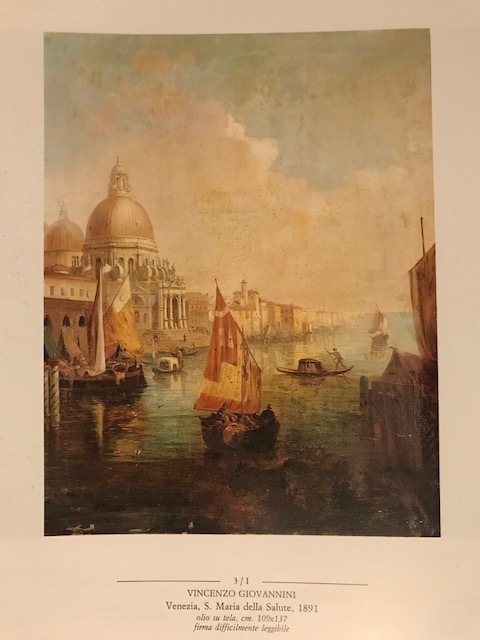 Venezia, Santa Maria della Salute (dipinto, serie) di Vincenzo Giovannini - ambito Italia centrale (XIX)