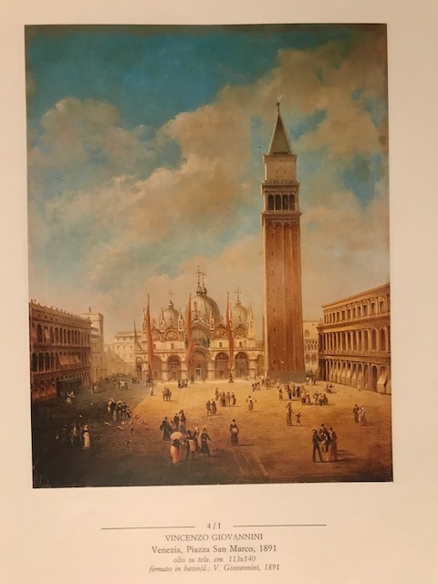 Venezia, Piazza San Marco (dipinto, serie) di Vincenzo Giovannini - ambito Italia centrale (XIX)