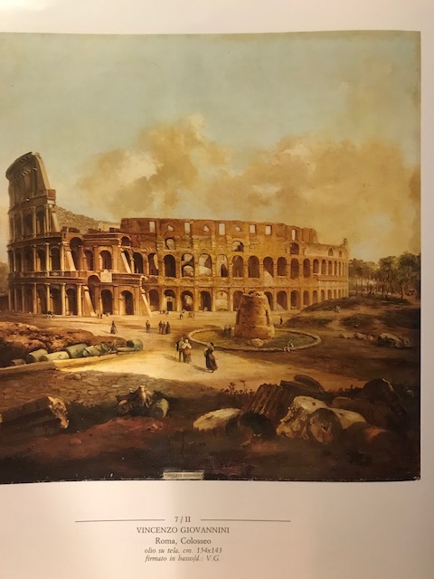 Roma, Colosseo (dipinto, serie) di Vincenzo Giovannini - ambito Italia centrale (metà/ inizio XIX - XX)