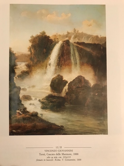 Terni, Cascata delle Marmore (dipinto, serie) di Vincenzo Giovannini - ambito Italia centrale (XIX)