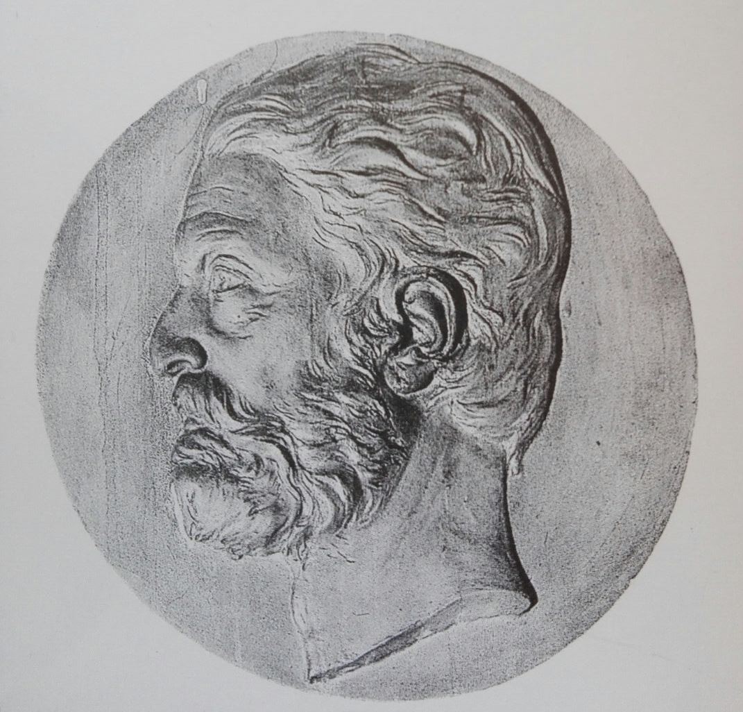 Ritratto di August Riedel (rilievo, serie) - ambito romano (fine XIX)