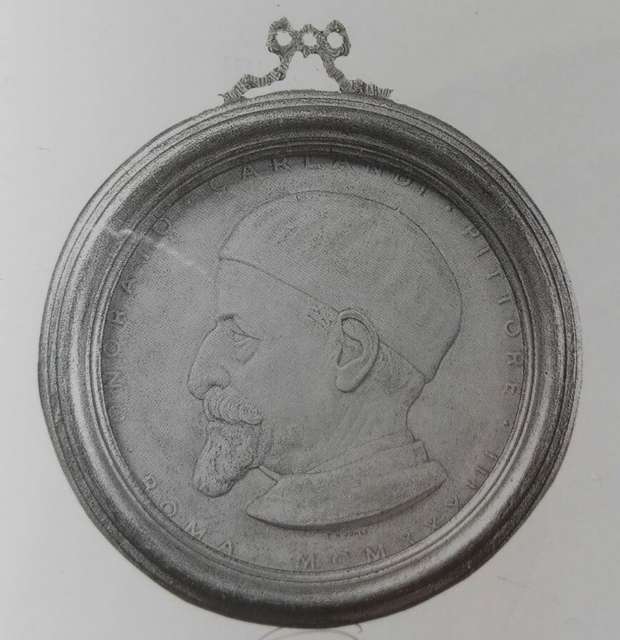 Ritratto di Onorato Carlandi (rilievo) di Thomas Hudson Jones - ambito inglese (XX)