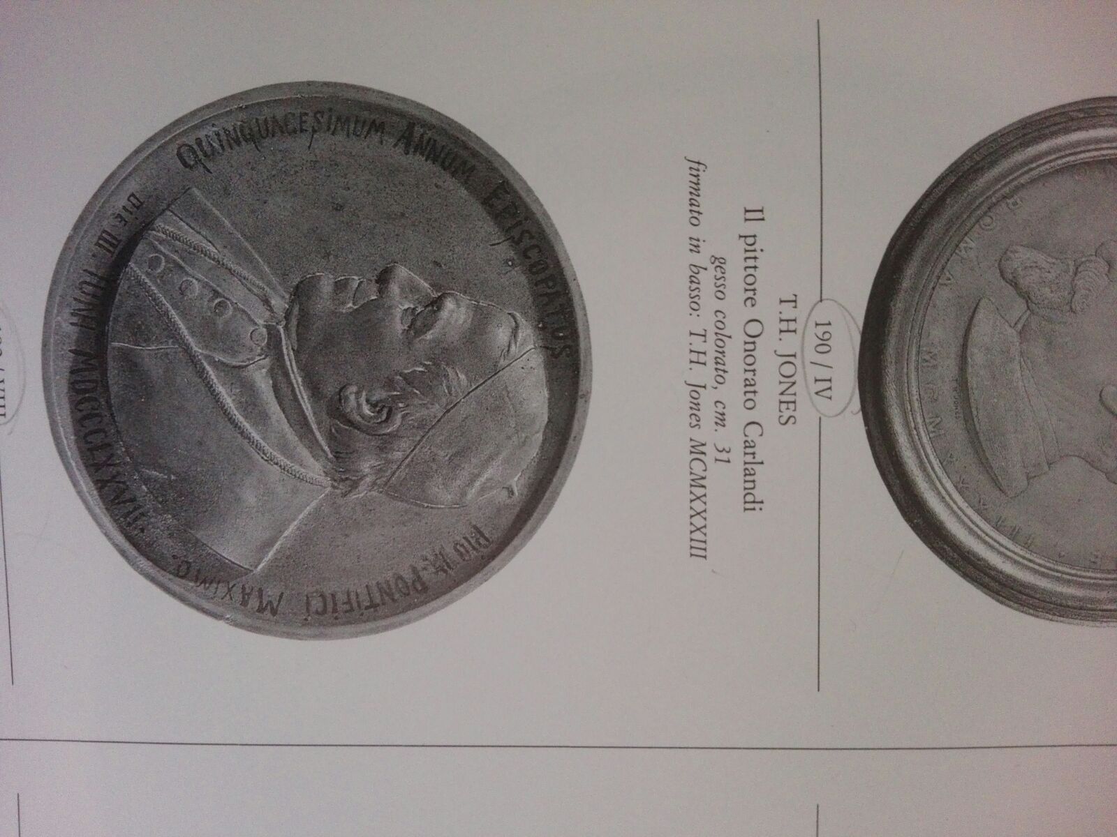 Ritratto di Pio IX (rilievo) di Guglielmo Wiedmann (attribuito) (XIX)