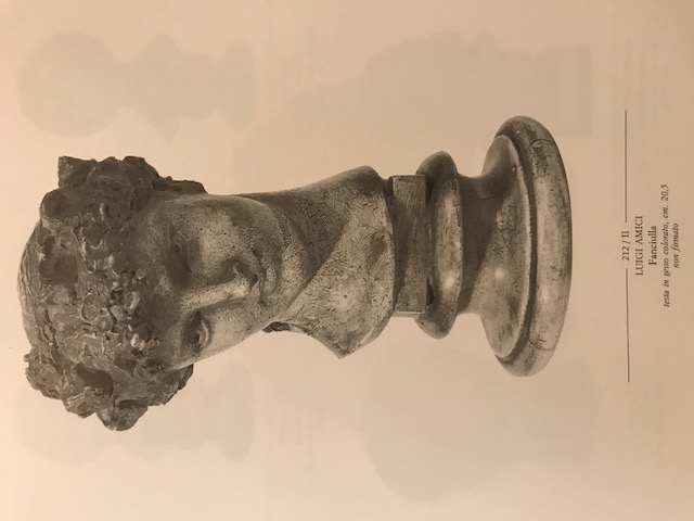 Testa di fanciulla (scultura) di Luigi Amici - ambito romano (metà/ fine XIX)