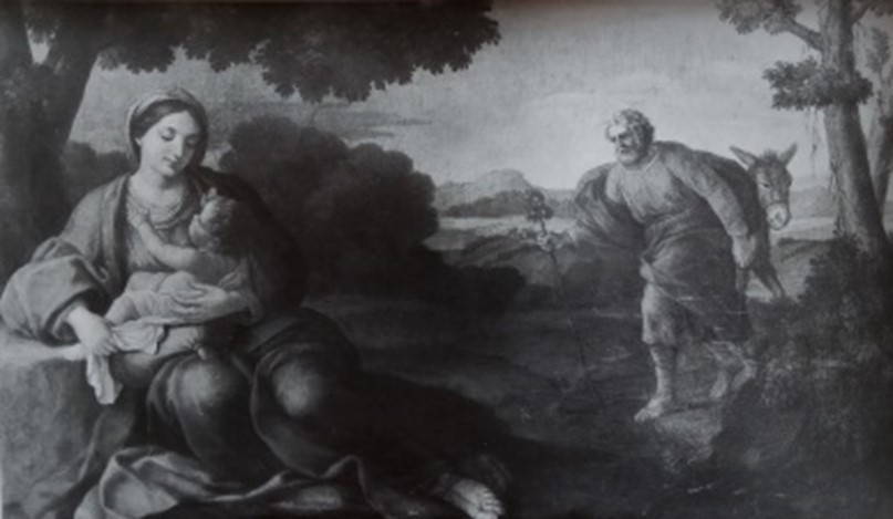 Riposo durante la fuga in Egitto (dipinto) di Calandrucci Giacinto - ambito Italia meridionale (seconda metà XVII)