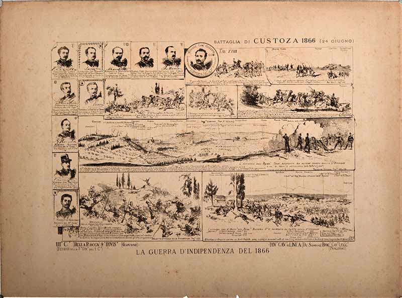 Battaglia di Custoza (stampa) di Cenni Quinto (XIX)