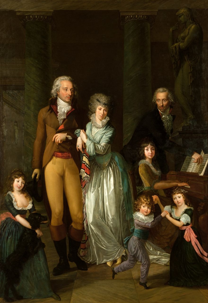 Ritratto della Famiglia Roncioni (dipinto, opera isolata) di Desmarais Jean-Baptiste (fine XVIII)
