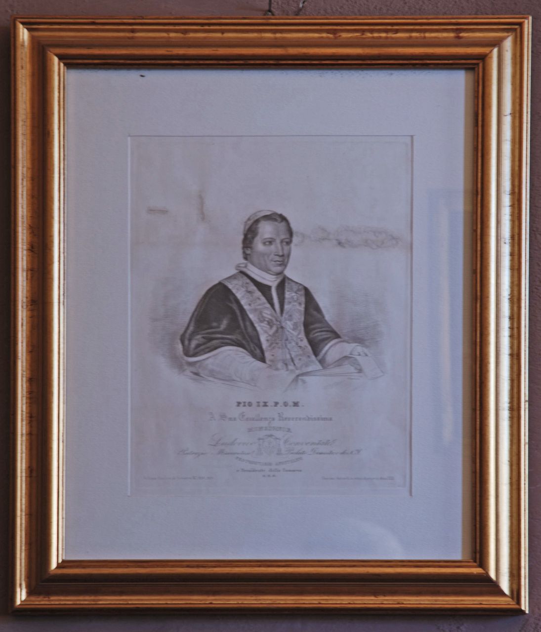 Ritratto di papa Pio IX (stampa) - ambito romano (ultimo quarto XIX)