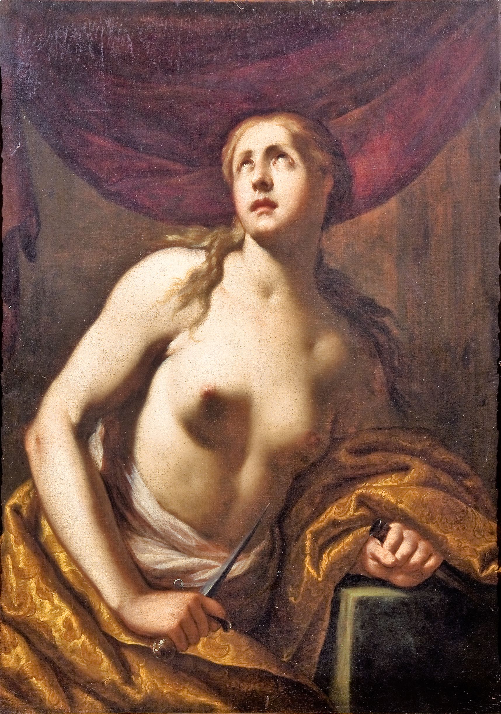 Lucrezia (dipinto, opera isolata) di Trevisani Francesco (attribuito) (primo quarto XVII)