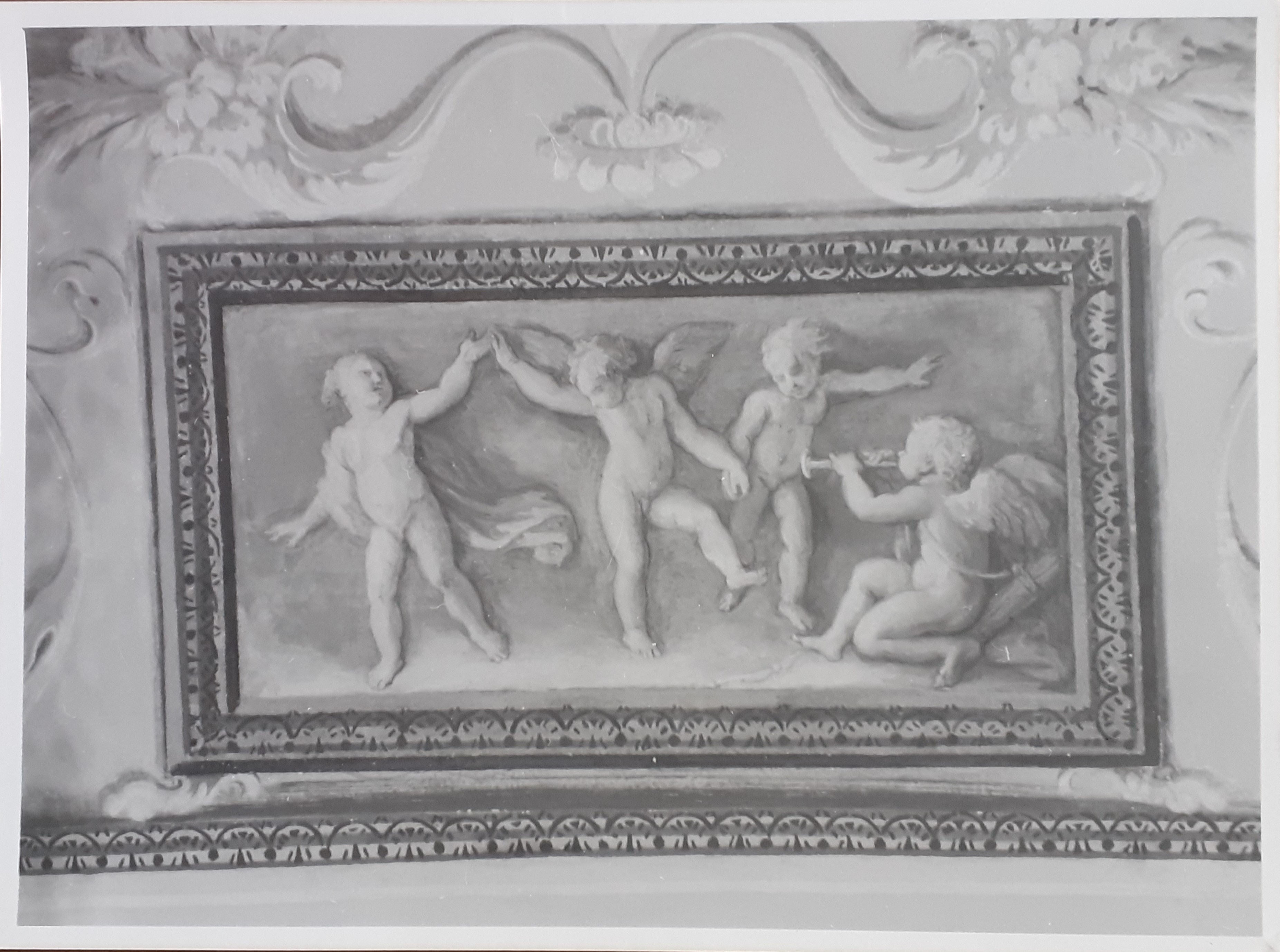 Putti che ballano e suonano (dipinto) di De Angelis Desiderio (attribuito), Brunelli Carlo (attribuito) (seconda metà XVIII Secolo)