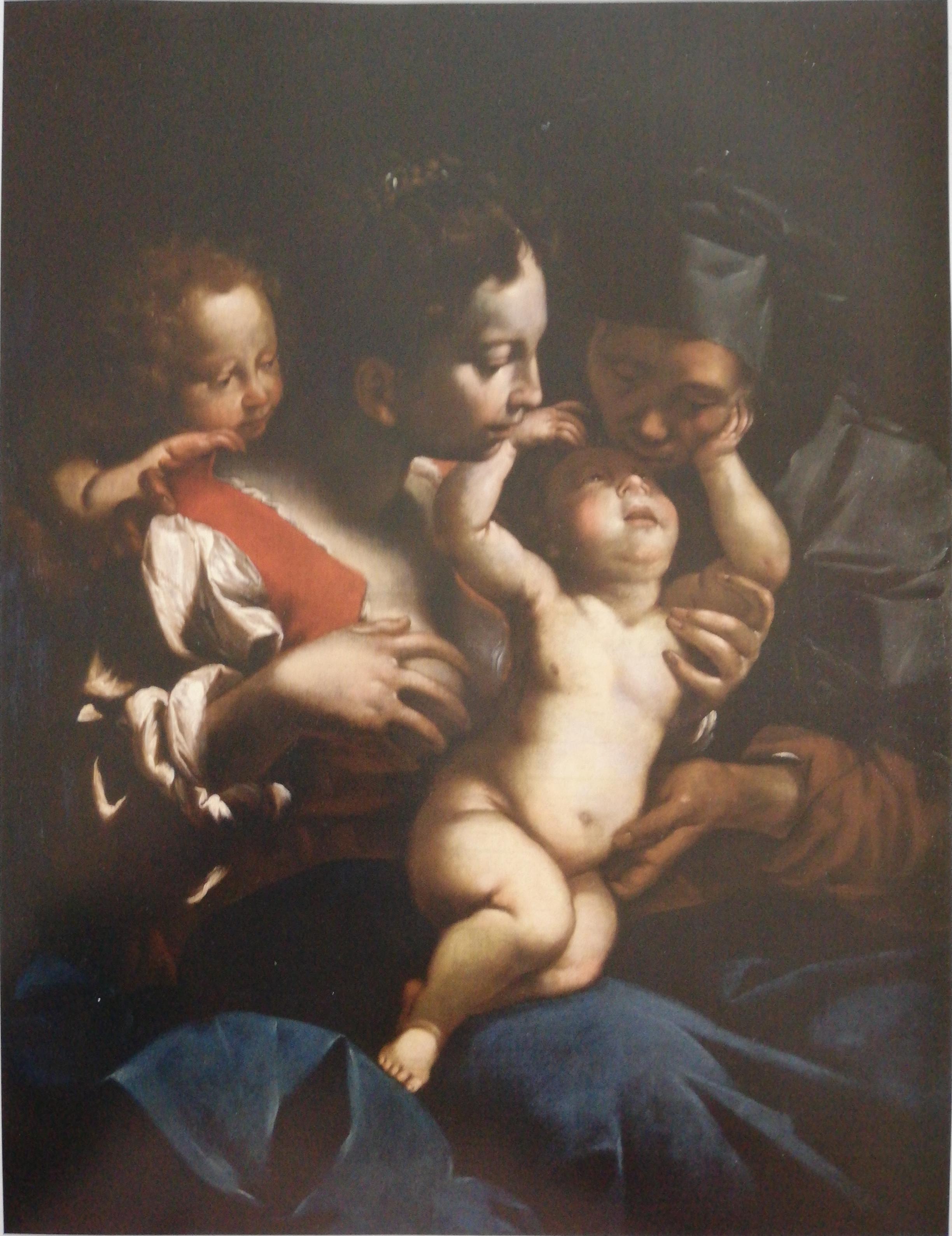 Madonna con il bambino, sant'Anna e San Giovannino, Madonna con Bambino e San Giovannino, Sant'Anna (dipinto, opera isolata) di Cairo Francesco (anni trenta XVII)