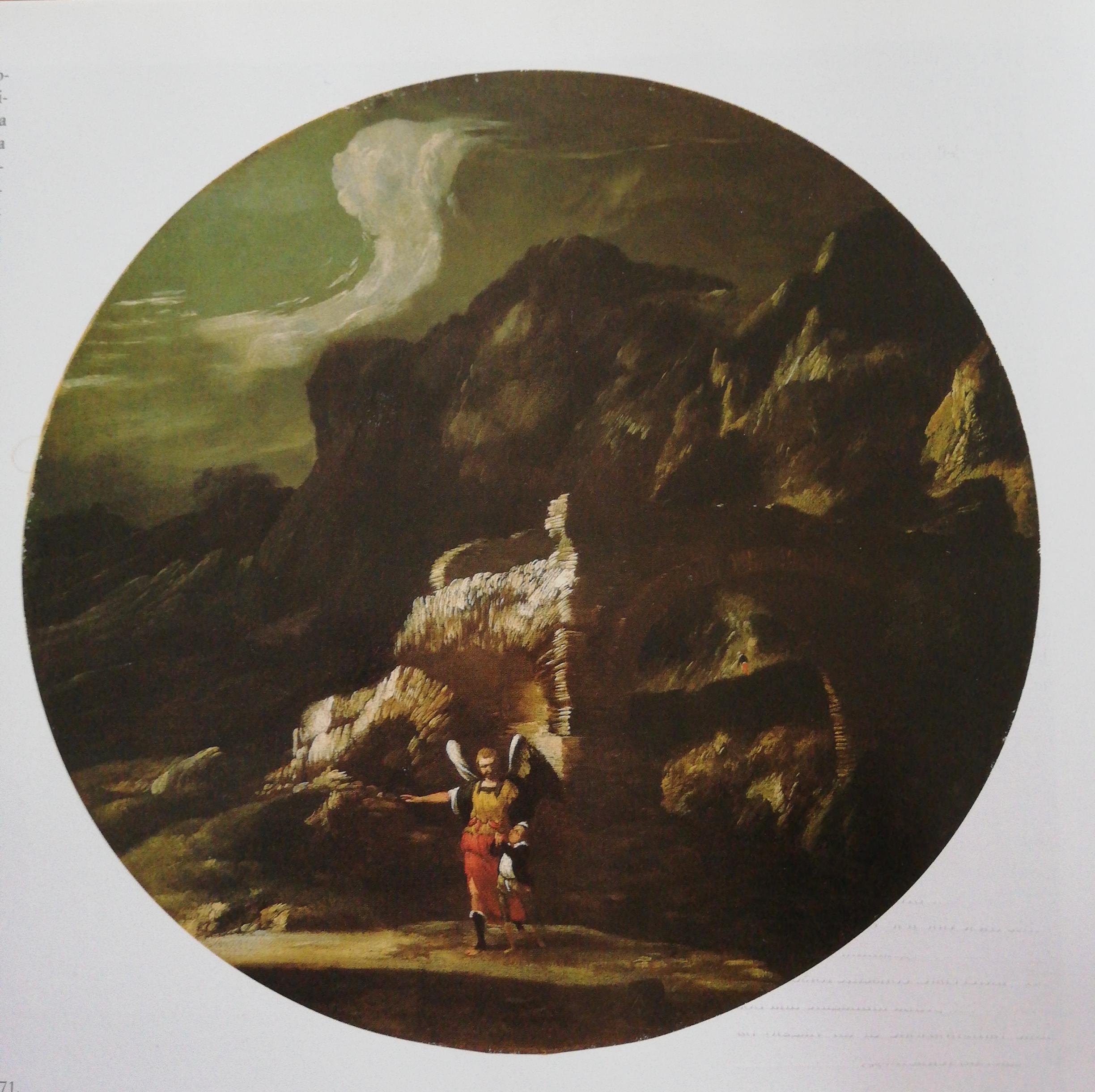 Paesaggio con Tobiolo e l'Angelo, l'incontro di Tobia e l'angelo Raffaele (dipinto, pendant) di Travi Antonio (anni quaranta XVII)