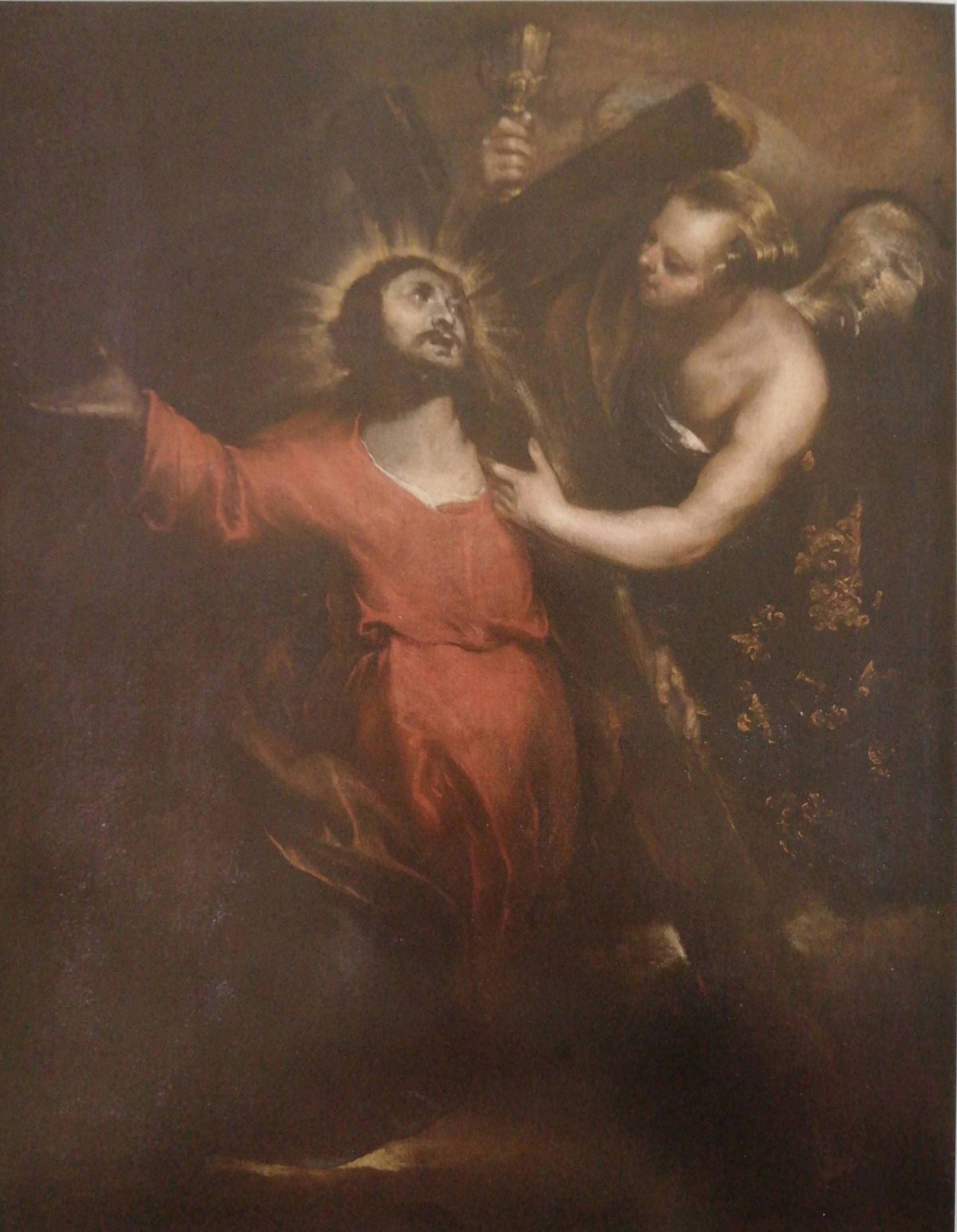 Cristo portacroce consolato dall'angelo, Cristo portacroce con angeli (dipinto, opera isolata) di Vassallo Antonio Maria (anni trenta XVII)