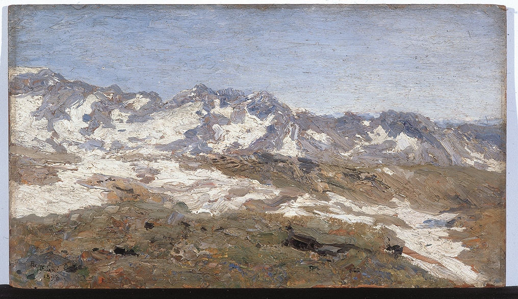 Col d'Olen, paesaggio (dipinto, opera isolata) di Beppe Ciardi (XIX)