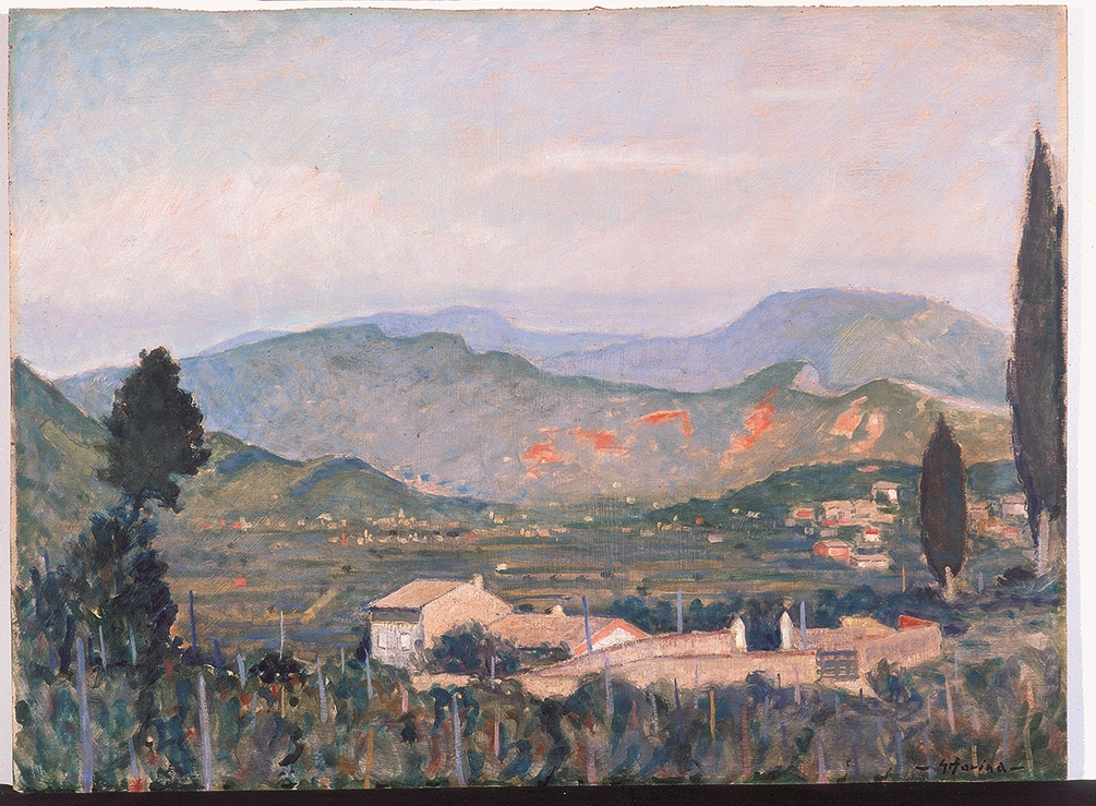 Cavaion, paesaggio (dipinto, opera isolata) di Farina Guido (XX)