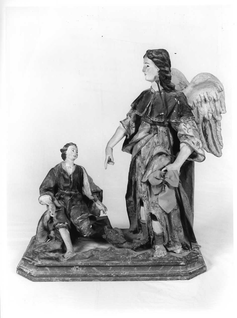 Tobiolo e l'Arcangelo Raffaele (gruppo scultoreo) - bottega Italia meridionale (metà sec. XVIII)