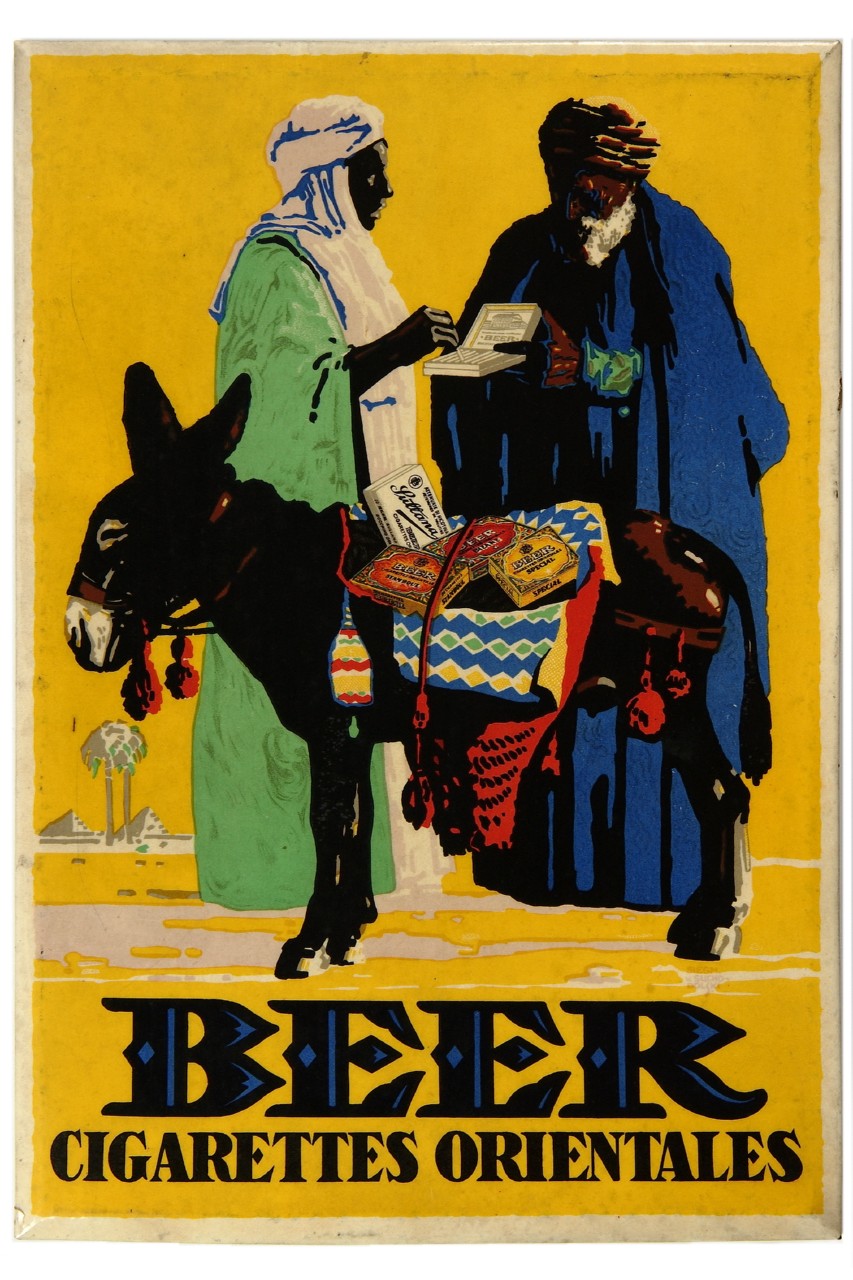 uomini con turbante contrattano scatola di sigarette (tabella) di von Suchodolski Siegmund (primo quarto XX)