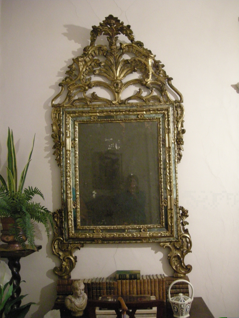 specchiera, opera isolata - manifattura piemontese (prima metà sec. XVIII)