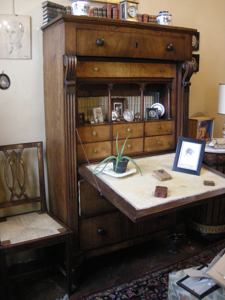 secrétaire a ribalta, opera isolata - manifattura lombarda (primo quarto sec. XIX)