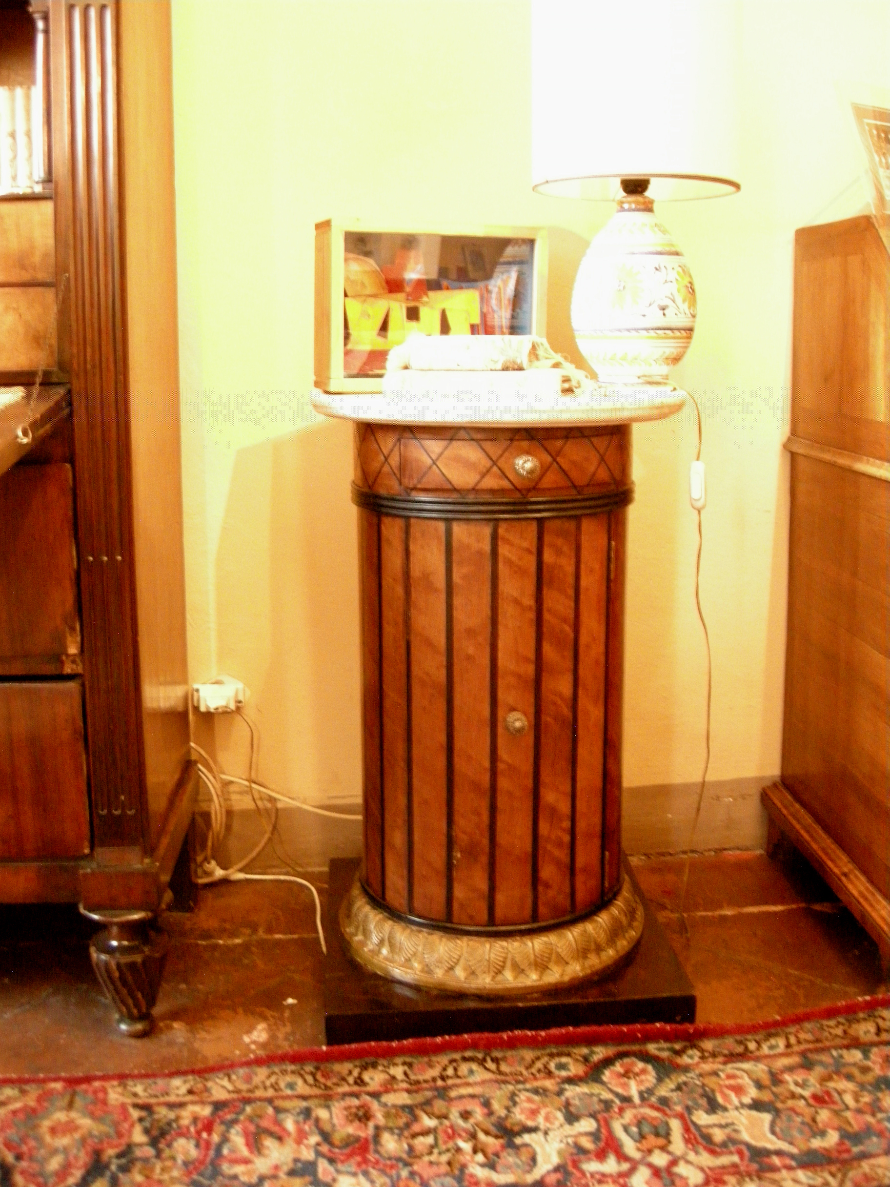 colonnina portavaso, opera isolata - manifattura italiana (fine/ inizio secc. XVIII/ XIX)