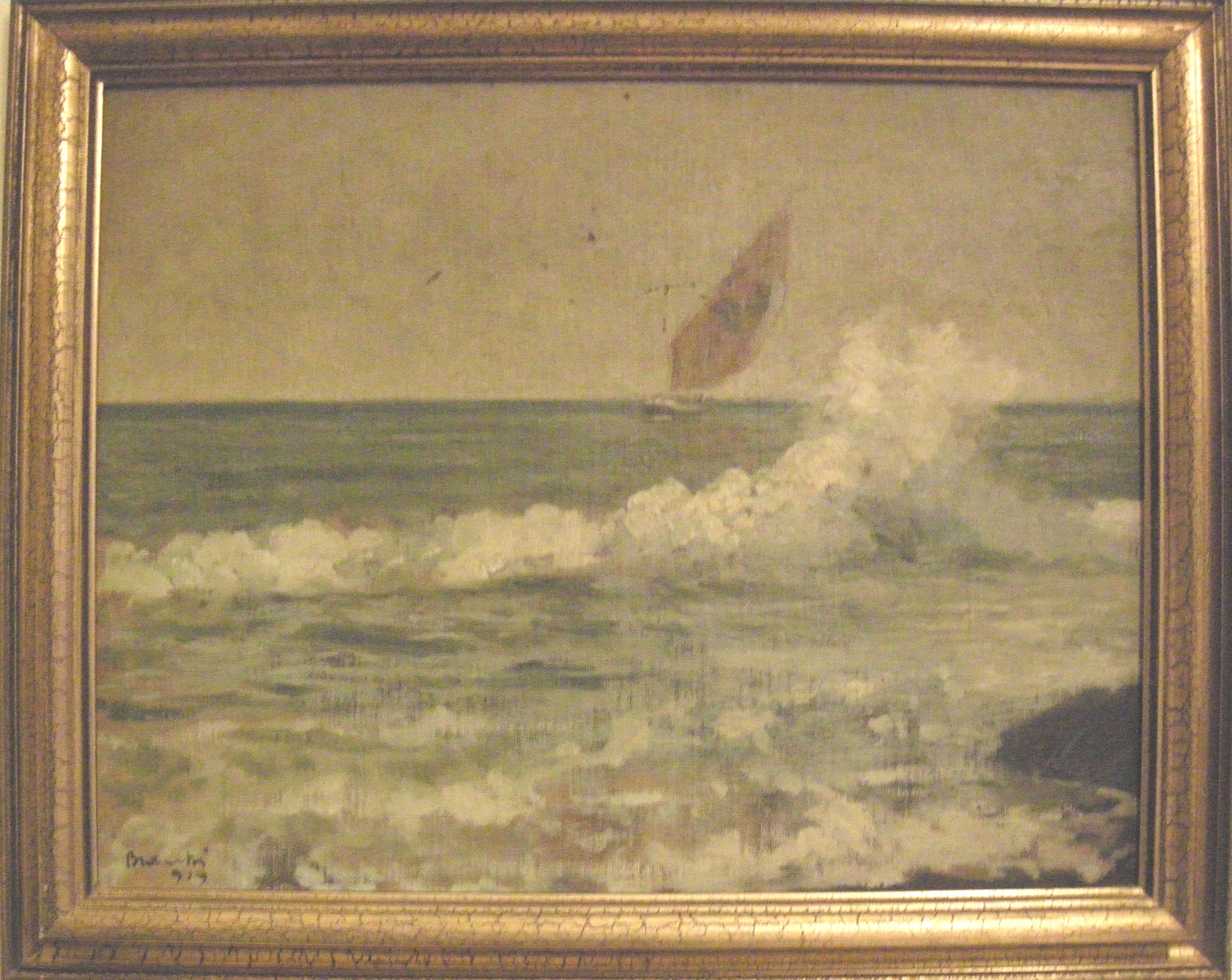 marina (dipinto, opera isolata) di Bianchi Alberto (anni dieci sec. XX)