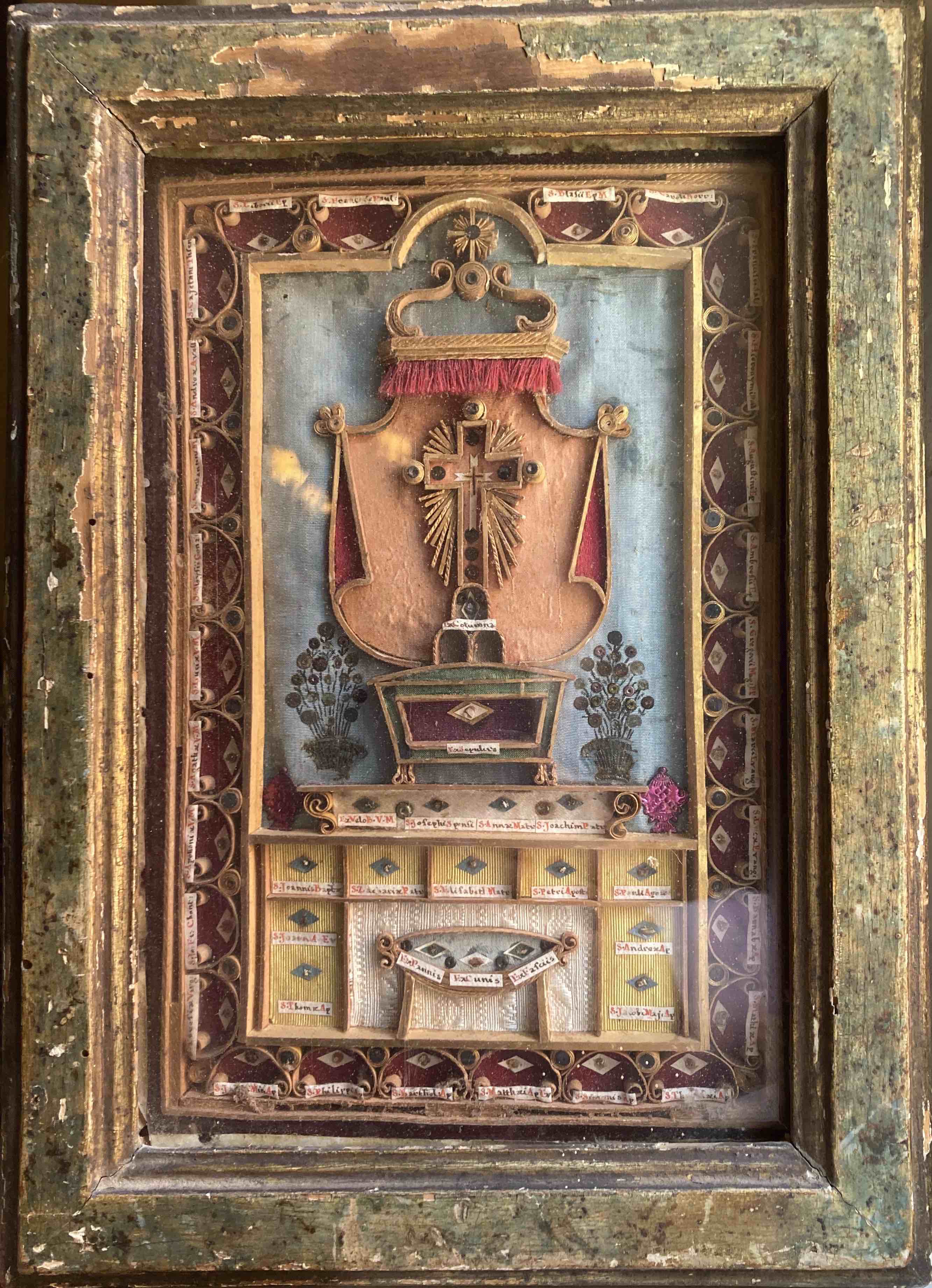 reliquiario - a tabella, opera isolata - manifattura emiliano-romagnola (sec. XIX)