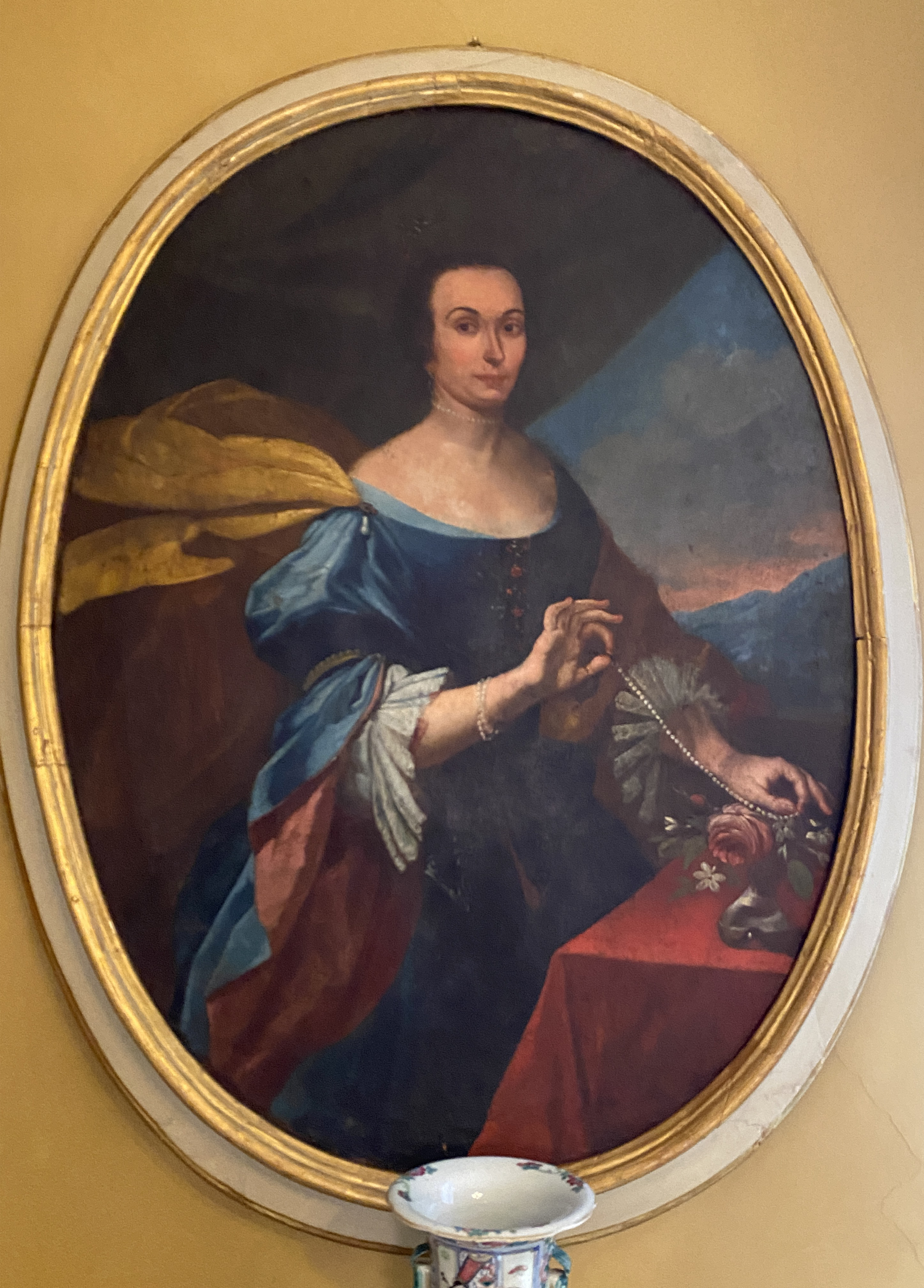 Ritratto di Eleonora Pompi in Fagnani (dipinto, pendant) - ambito romagnolo (metà sec. XVIII)