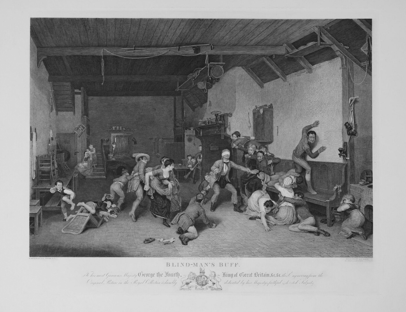 Blind-man's buff (stampa) di Wilkie David, Raimbach Abraham (anni venti XIX)