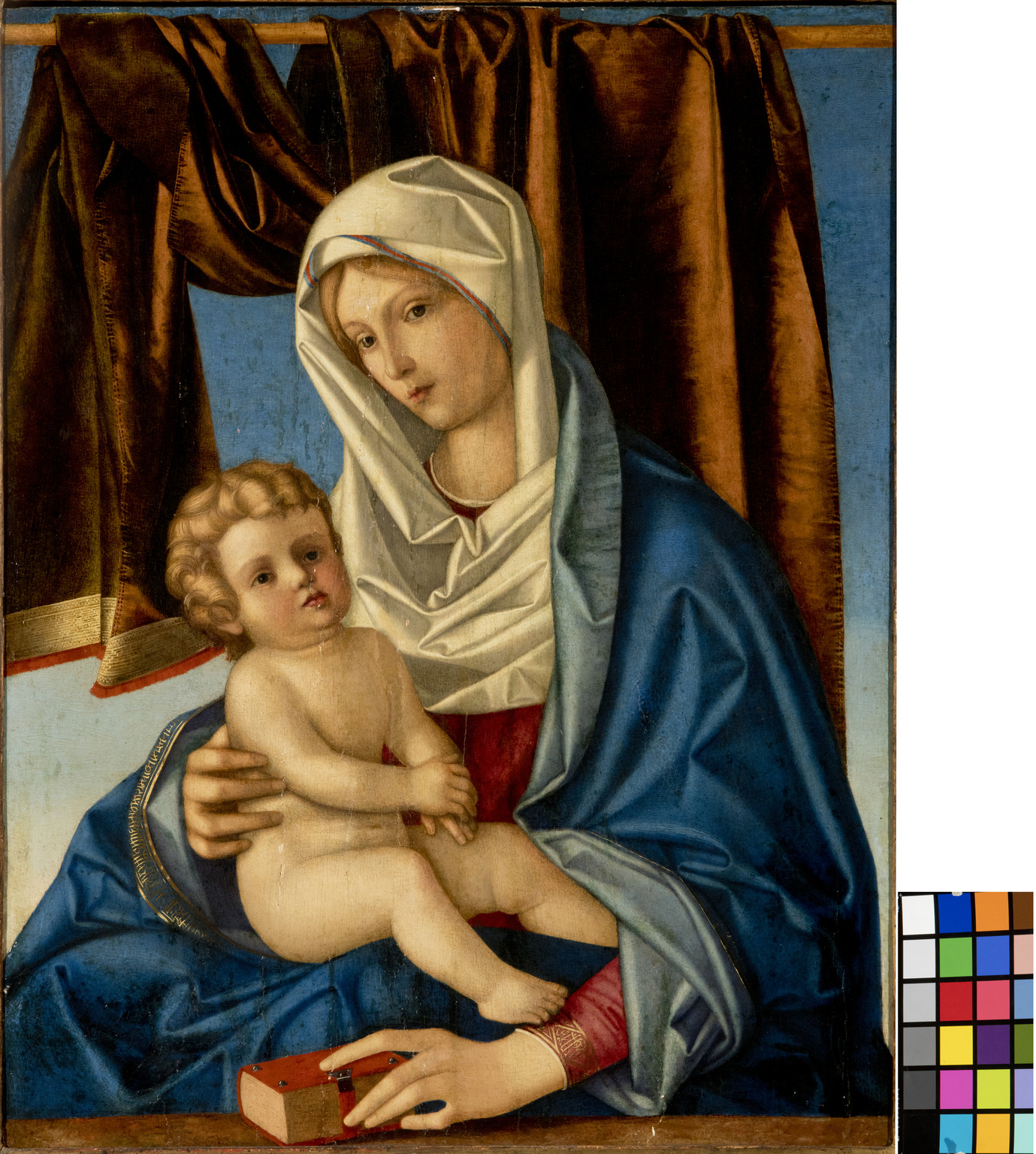 Madonna con Bambino (dipinto, opera isolata) di Rondinelli Nicolò (attribuito) (inizio XVI)