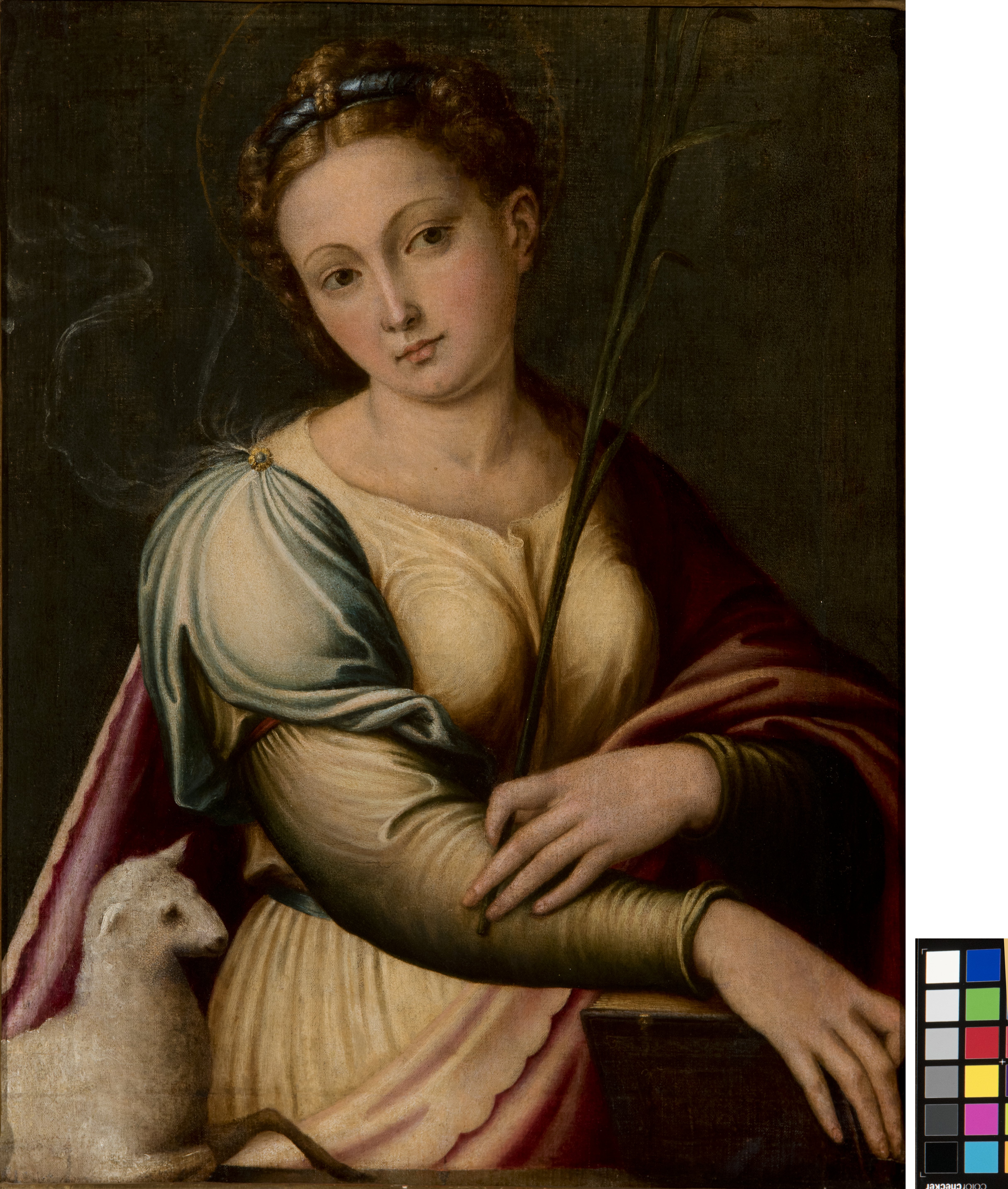 Sant'Agnese (dipinto, opera isolata) di Longhi Barbara (XVI)