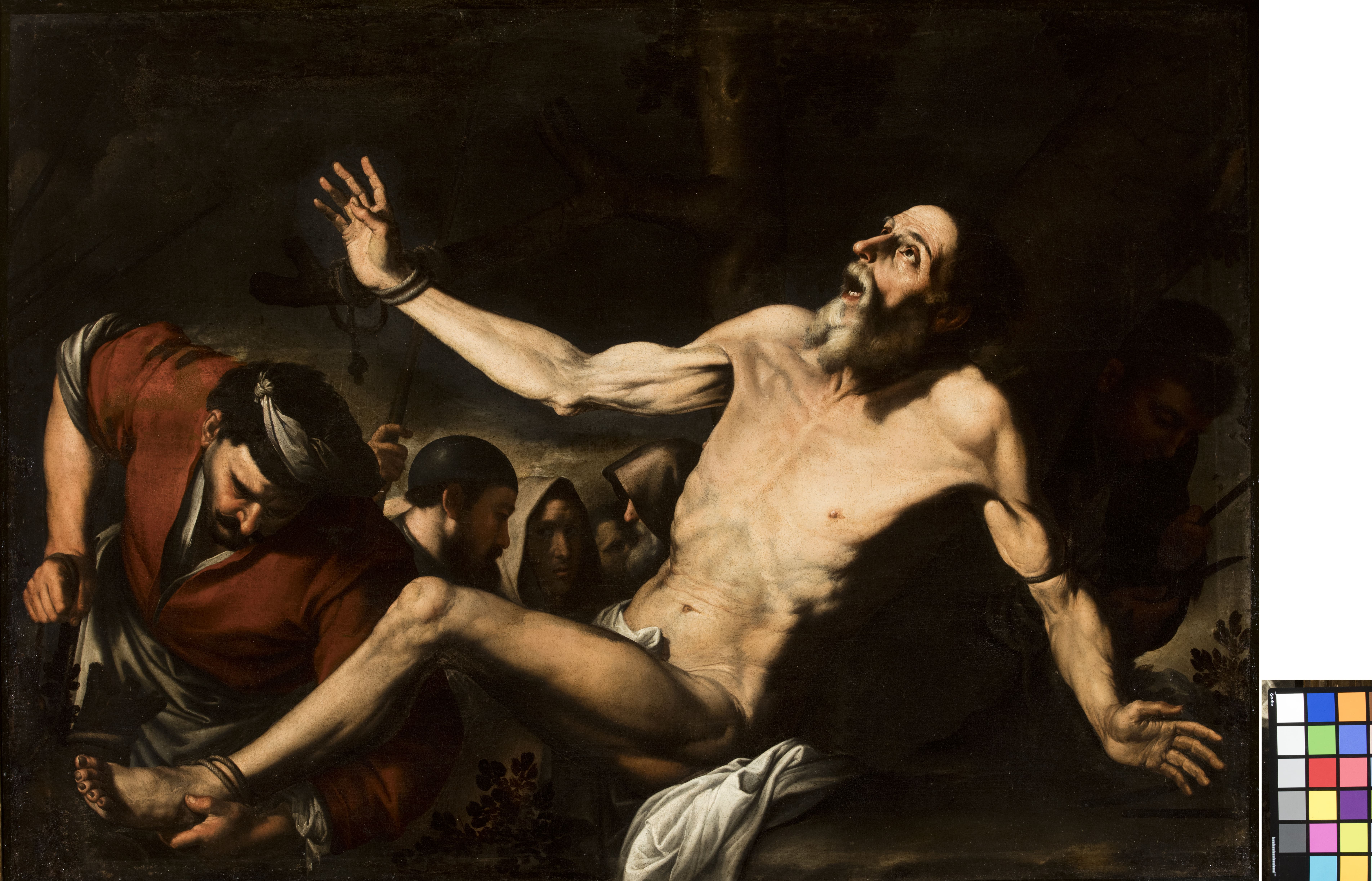 Martirio di San Bartolomeo (dipinto, opera isolata) di De Ribera Jusepe detto Spagnoletto (cerchia) (XVII)