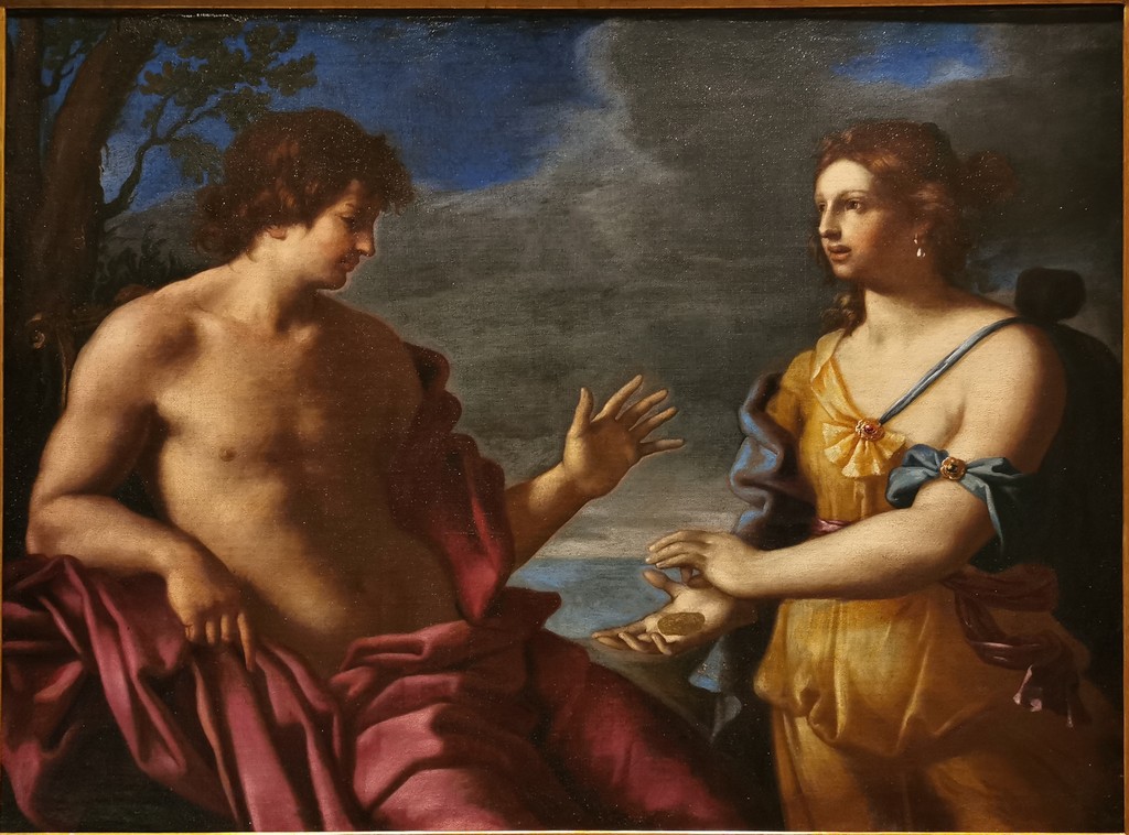 Apollo e la sibilla Cumana (dipinto, opera isolata) di Cerrini Giovanni Domenico detto Cavaliere Perugino (attribuito) (sec. XVII)