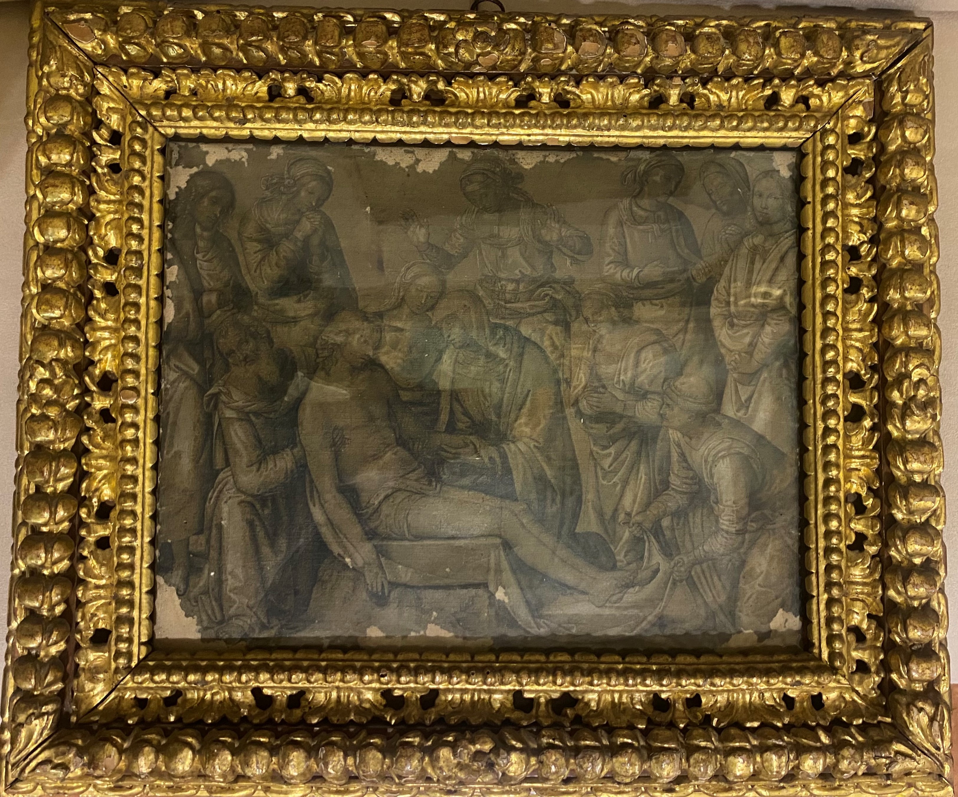 compianto sul Cristo morto (disegno, opera isolata) di Vannucci Pietro detto Perugino (maniera) (primo quarto sec. XVI)