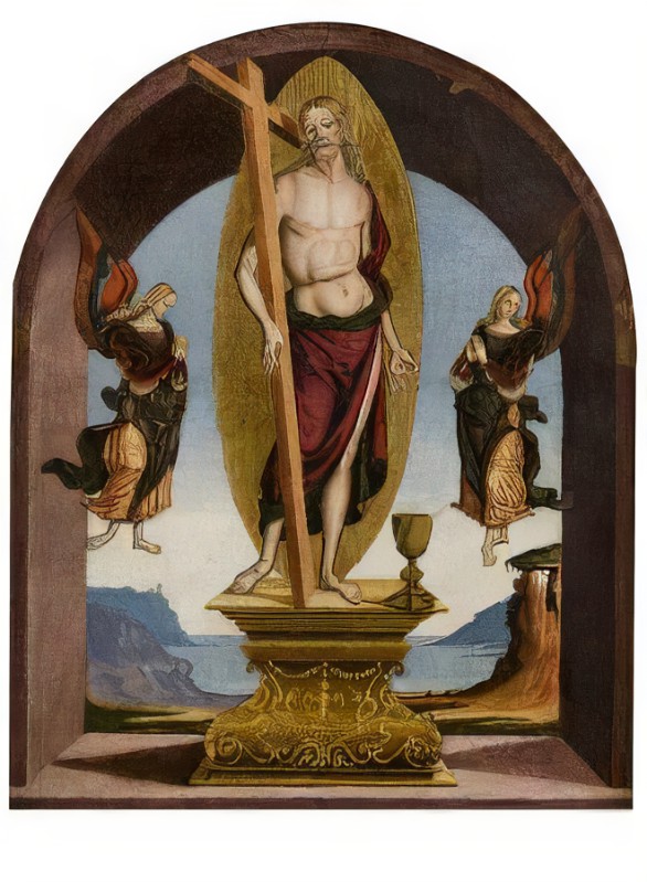Cristo risorto (dipinto, opera isolata) - ambito umbro (sec. XVI)