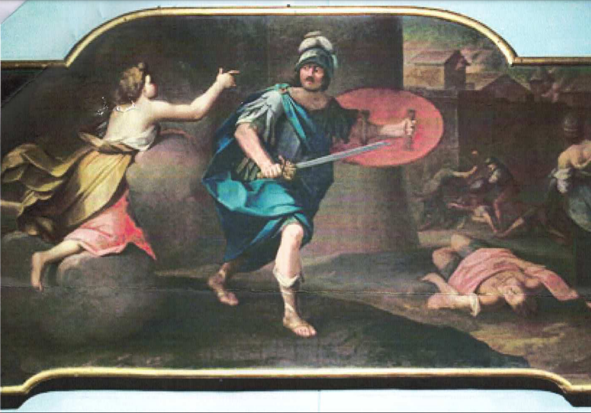 La distruzione di Troia, La distruzione di Troia (dipinto, coppia) di Donnini Girolamo (scuola) - ambito bolognese-emiliano (metà XVIII)