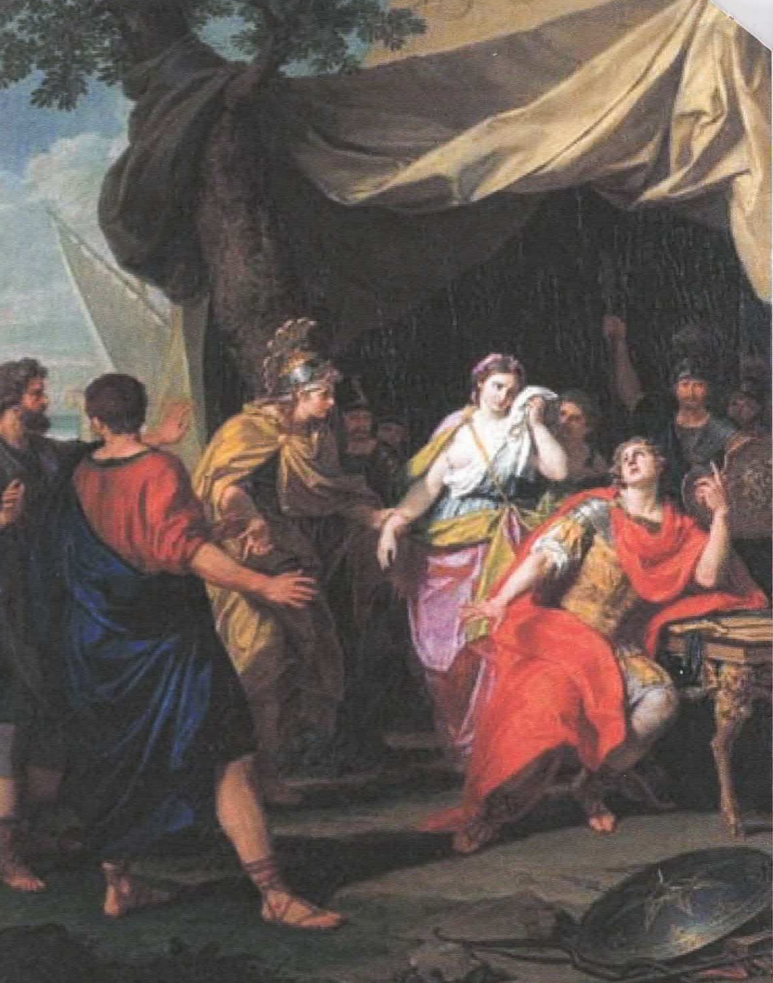 Achille e le figlie di Licomede, Achille e le figlie di Licomede (dipinto, pendant) di Giuseppe Bottani - ambito romano (XVIII)