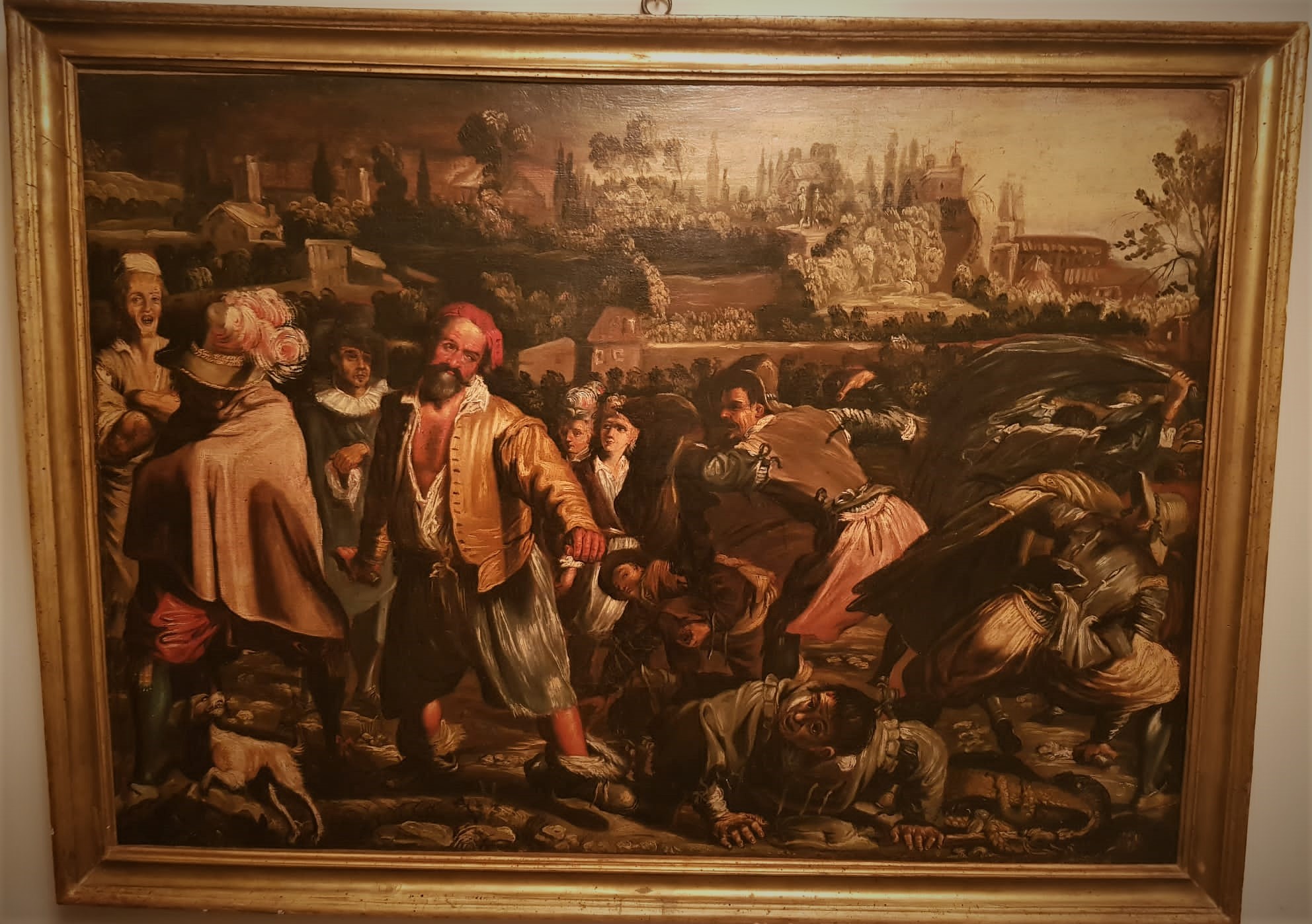 La rissa, La rissa (dipinto) di Francesco Villamena (attribuito) (fine/ metà XVI_XVII)