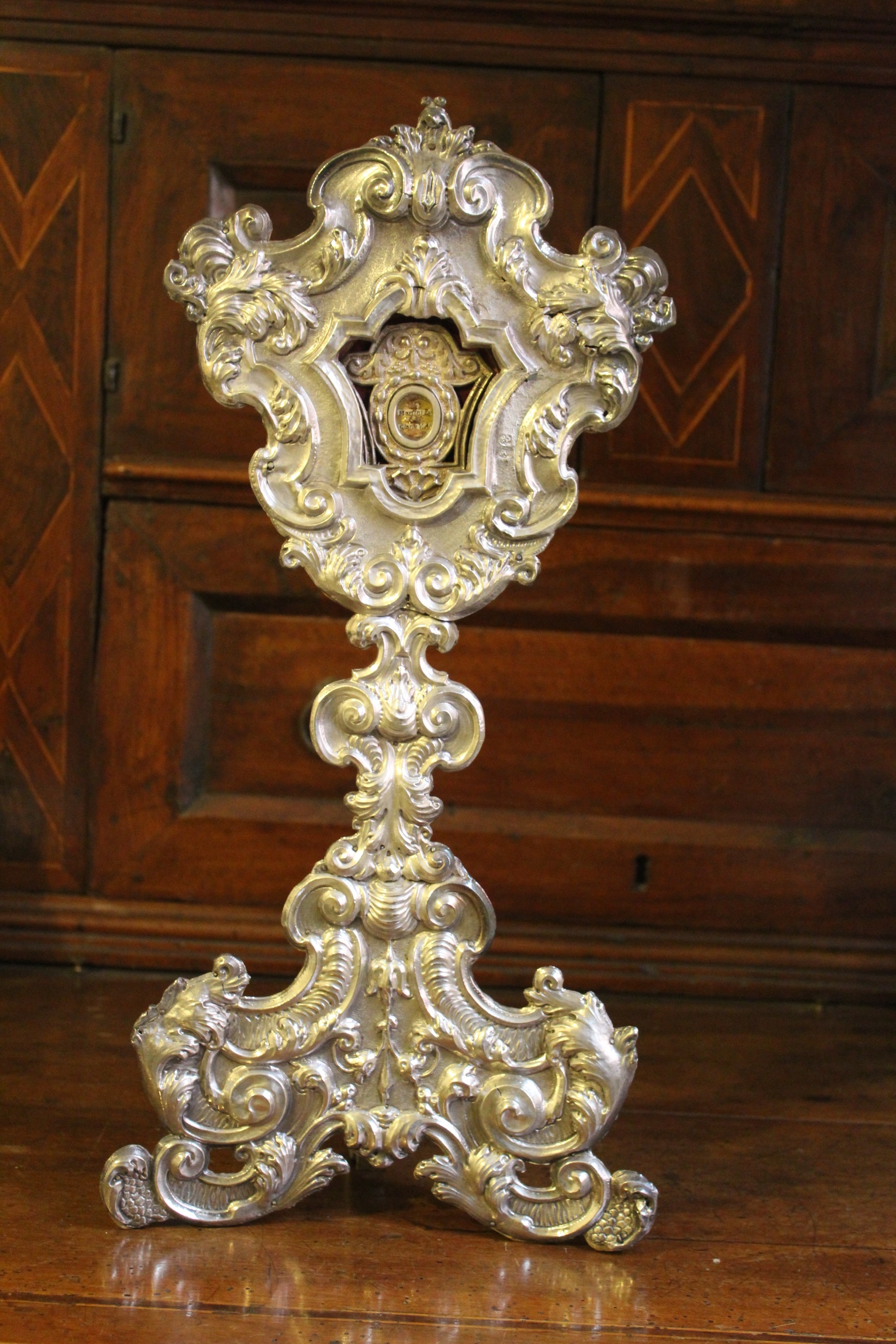 reliquiario-ostensorio, opera isolata - bottega romagnola (XVIII)