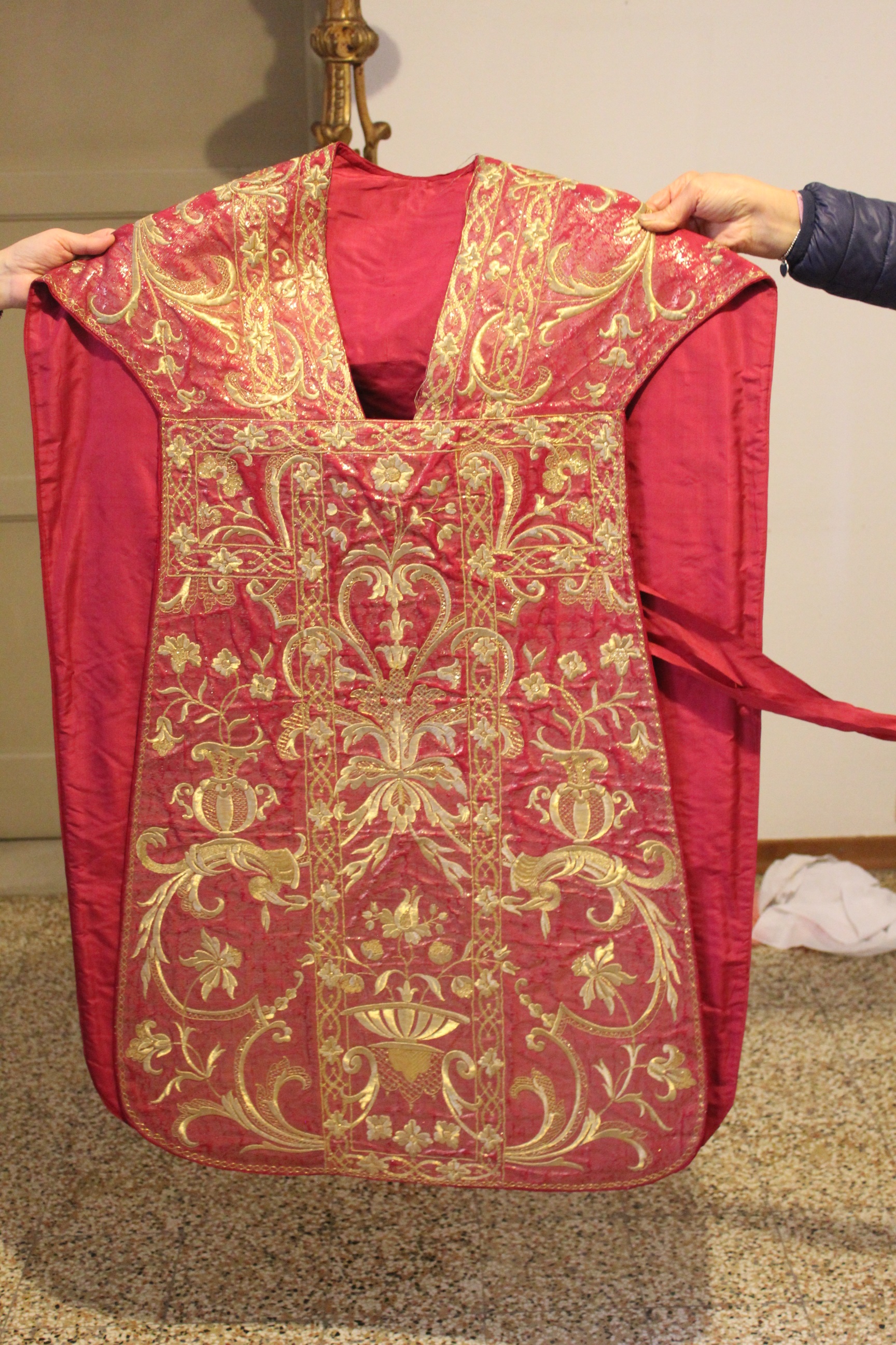 paramento liturgico, insieme - bottega romagnola (XVII)